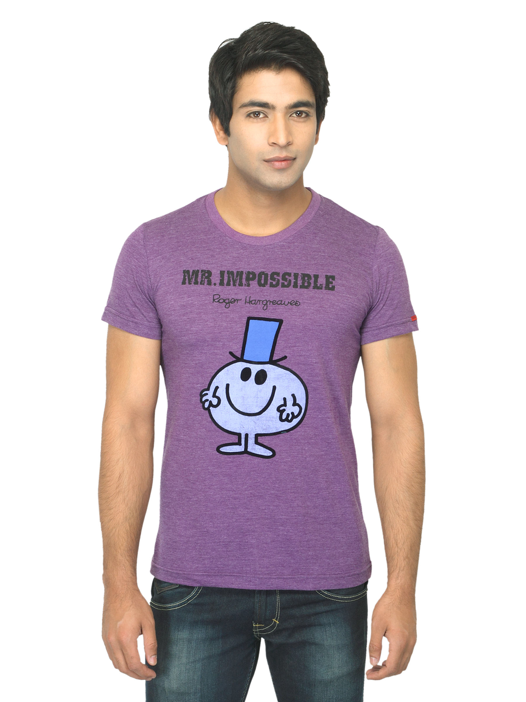 Mr. Men Printed Purple T-shirt