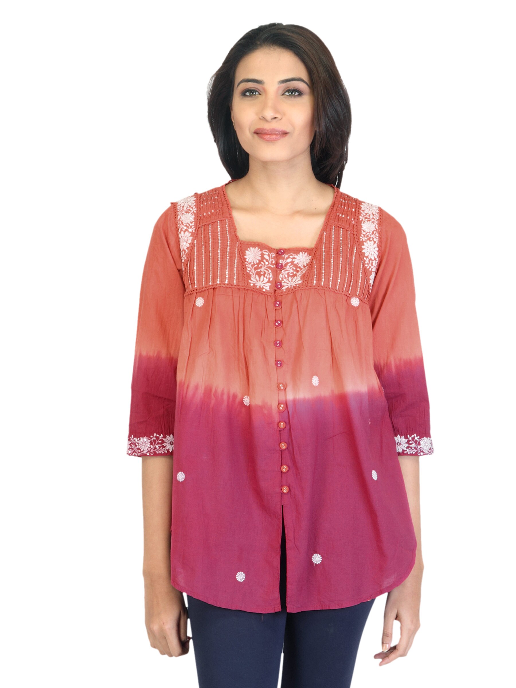 BIBA OUTLET Women Pink Kurti