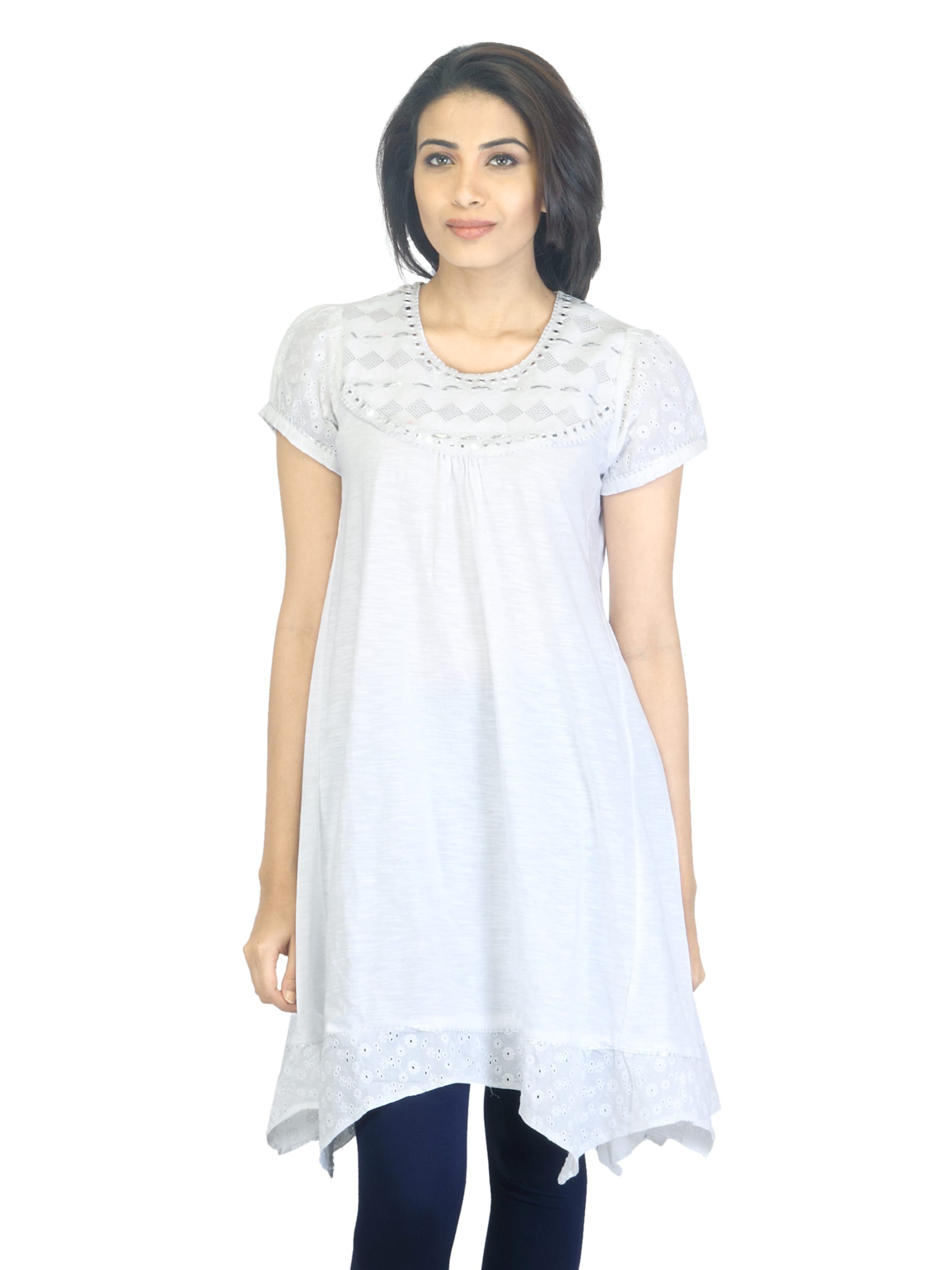 BIBA Women Ethnic White Kurta