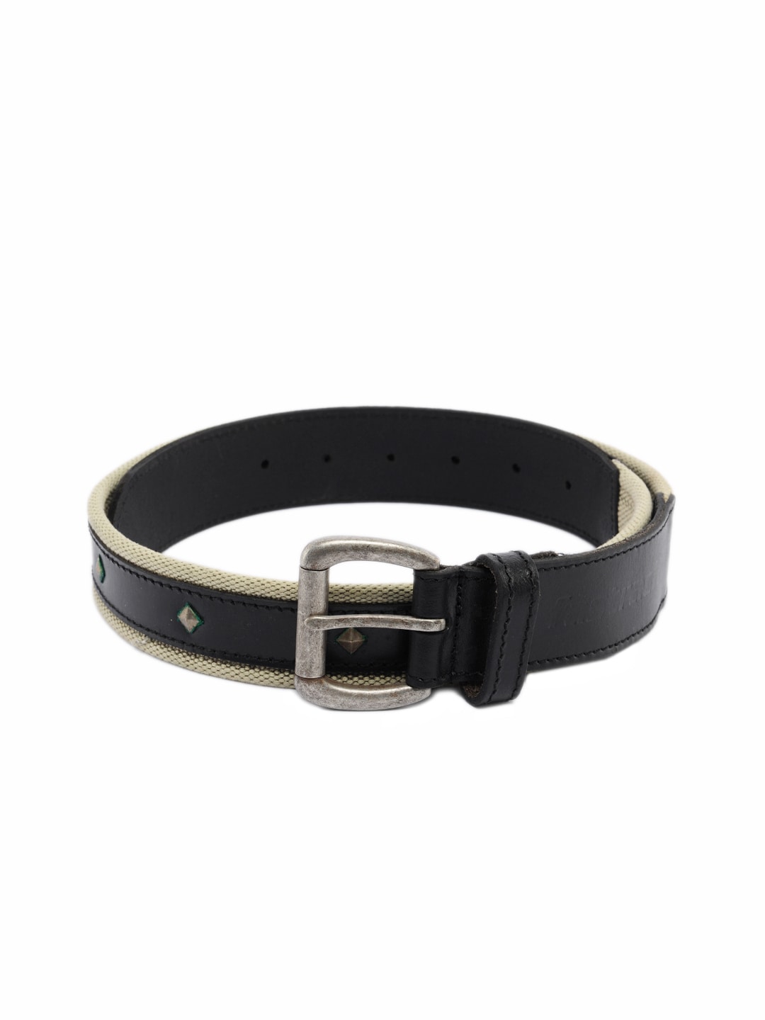 Fastrack Men Black and Olive Belt