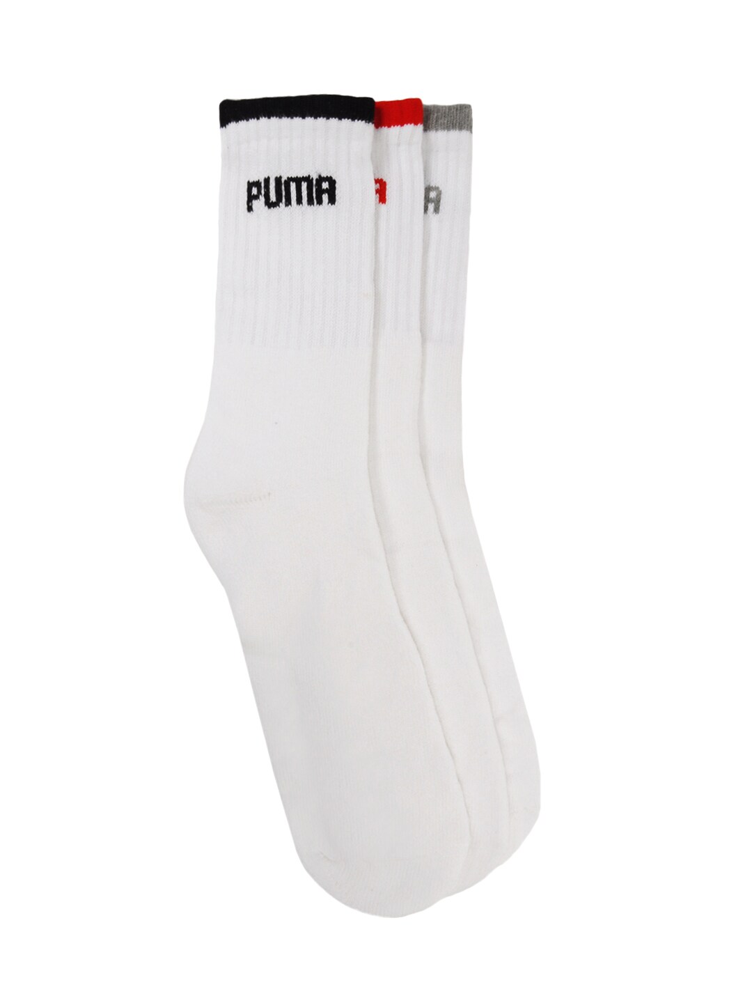 Puma Men Pack of 3 White Sports Socks