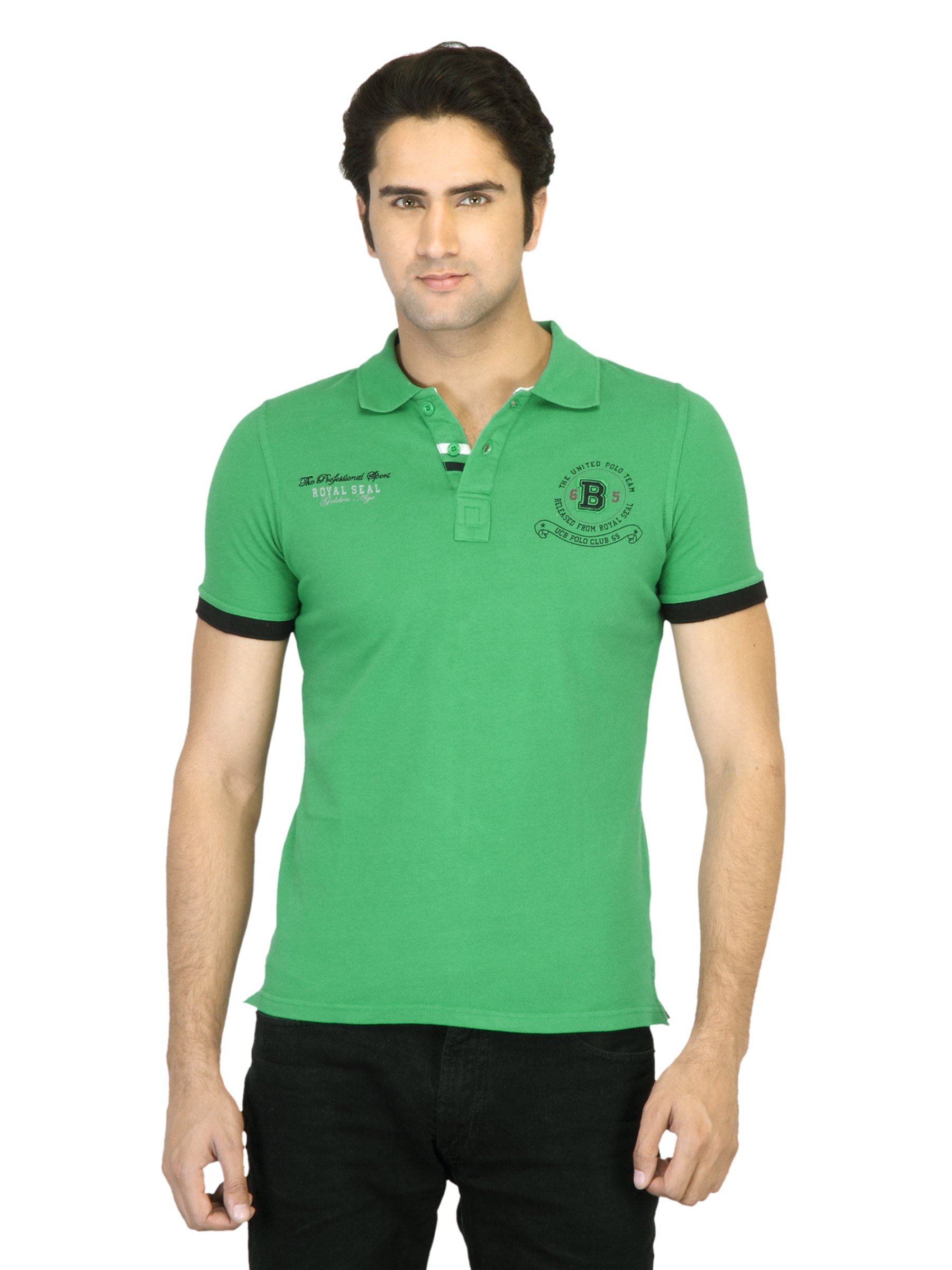 United Colors of Benetton Men Printed Green T-shirt