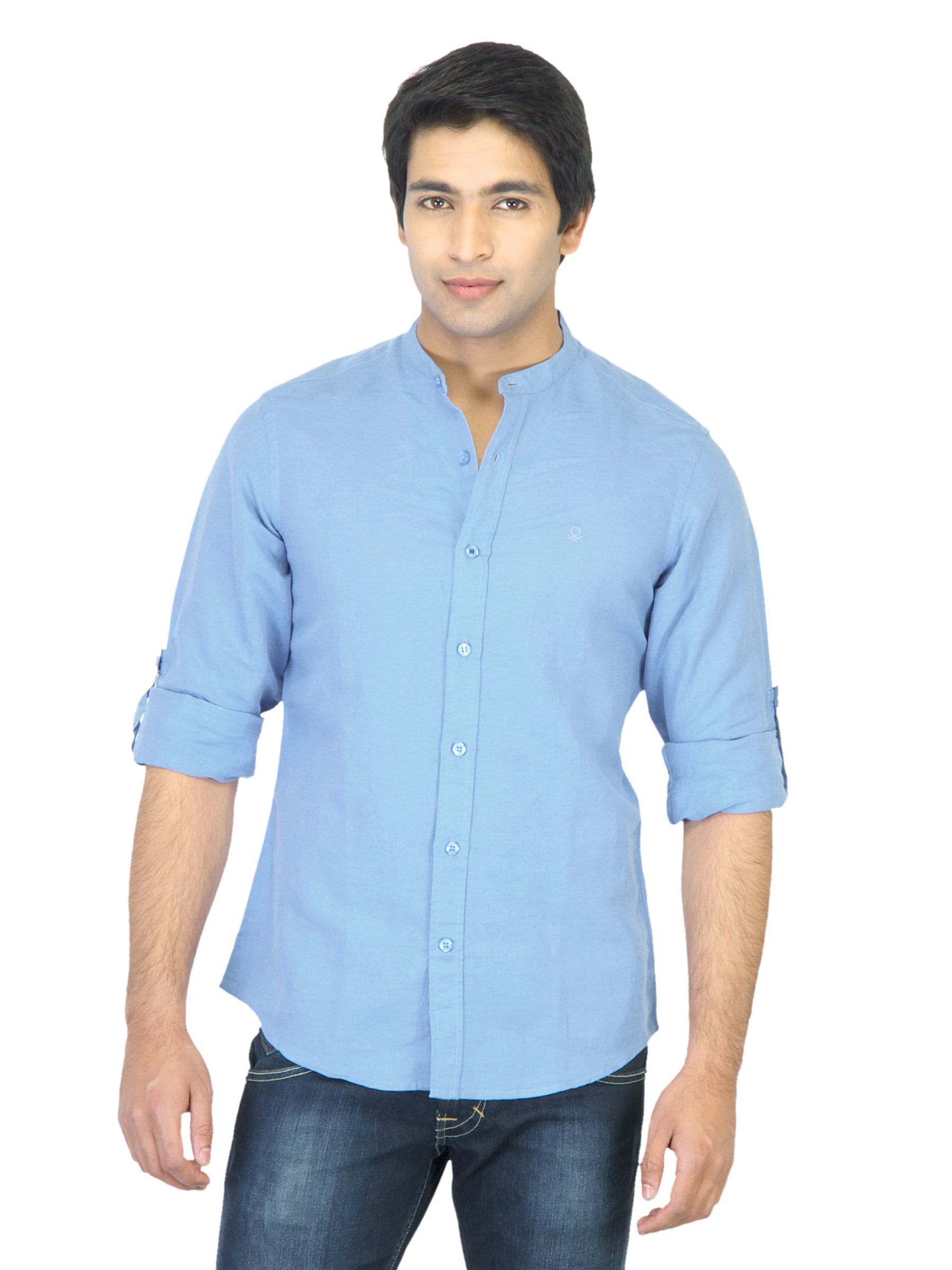 United Colors of Benetton Men Blue Shirt