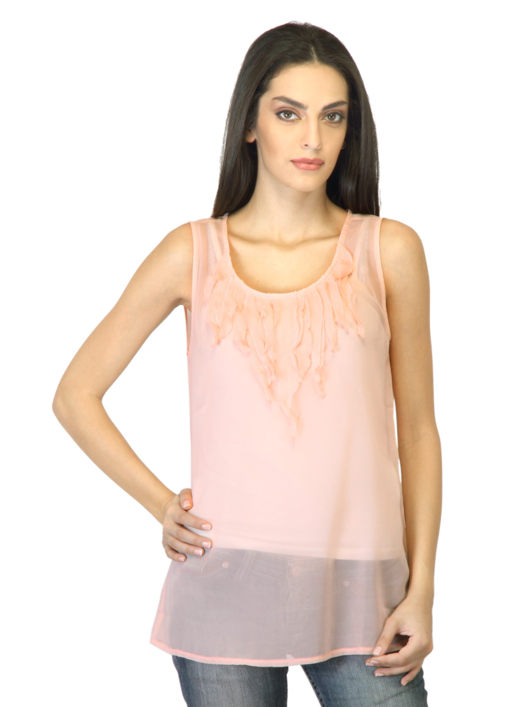 United Colors of Benetton Women Peach Top