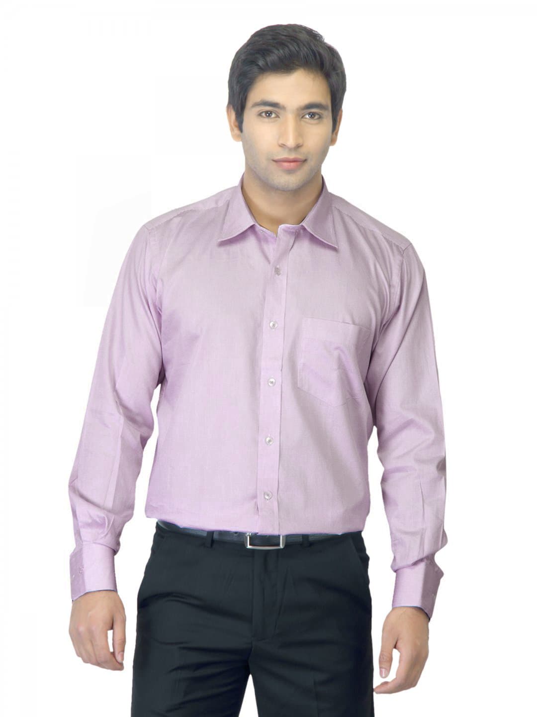 Genesis Men Check Lavender Shirt