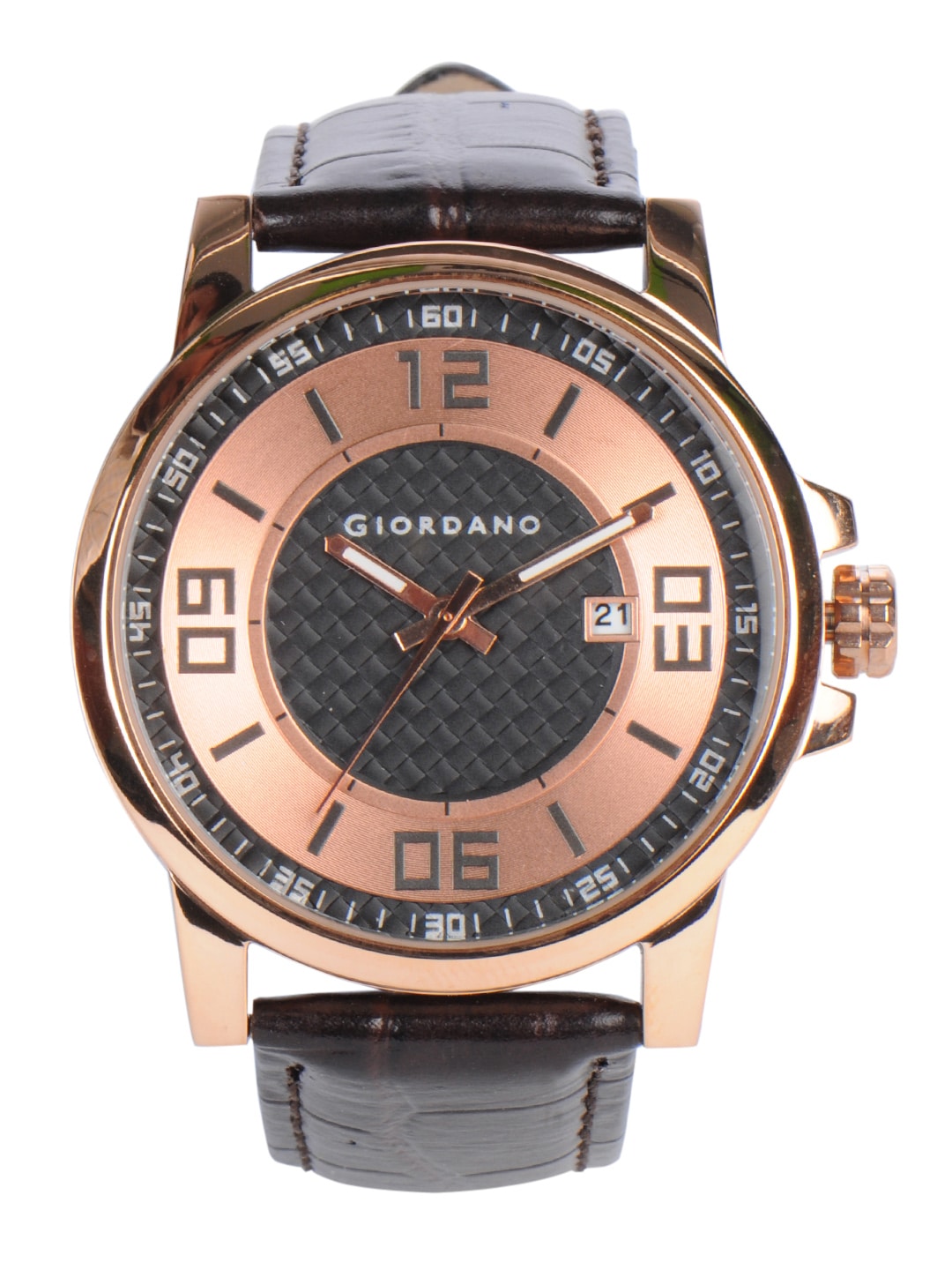 Giordano Men Copper & Black Dial Watch
