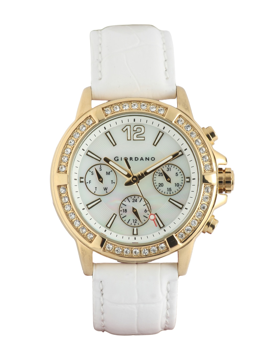 Giordano Women Chronograph White Dial Watch