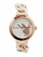 Playboy Women White Dial Watch