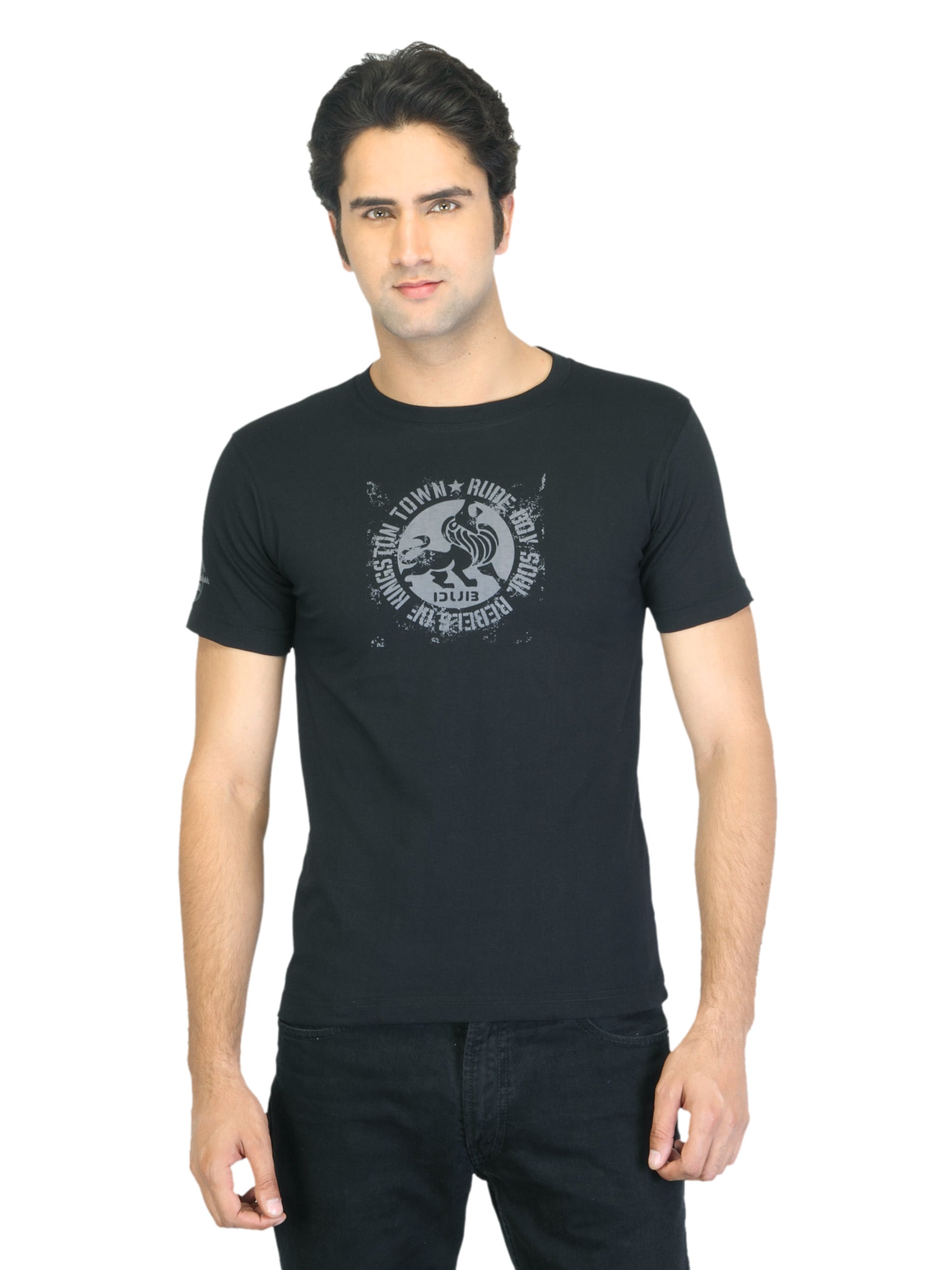 Classic Polo Men Printed Black T-shirt
