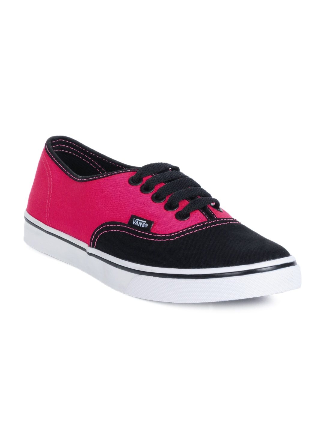 Vans Unisex Authentic Black & Pink Shoes