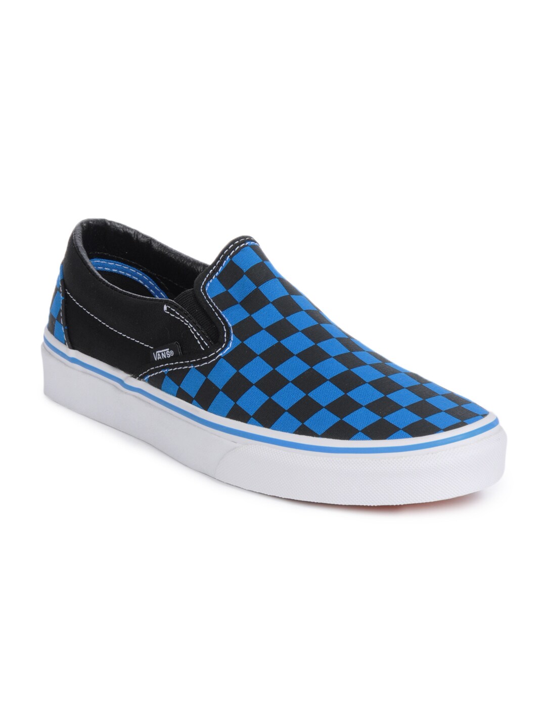Vans Men Classic Slip-On Black & Blue Shoes