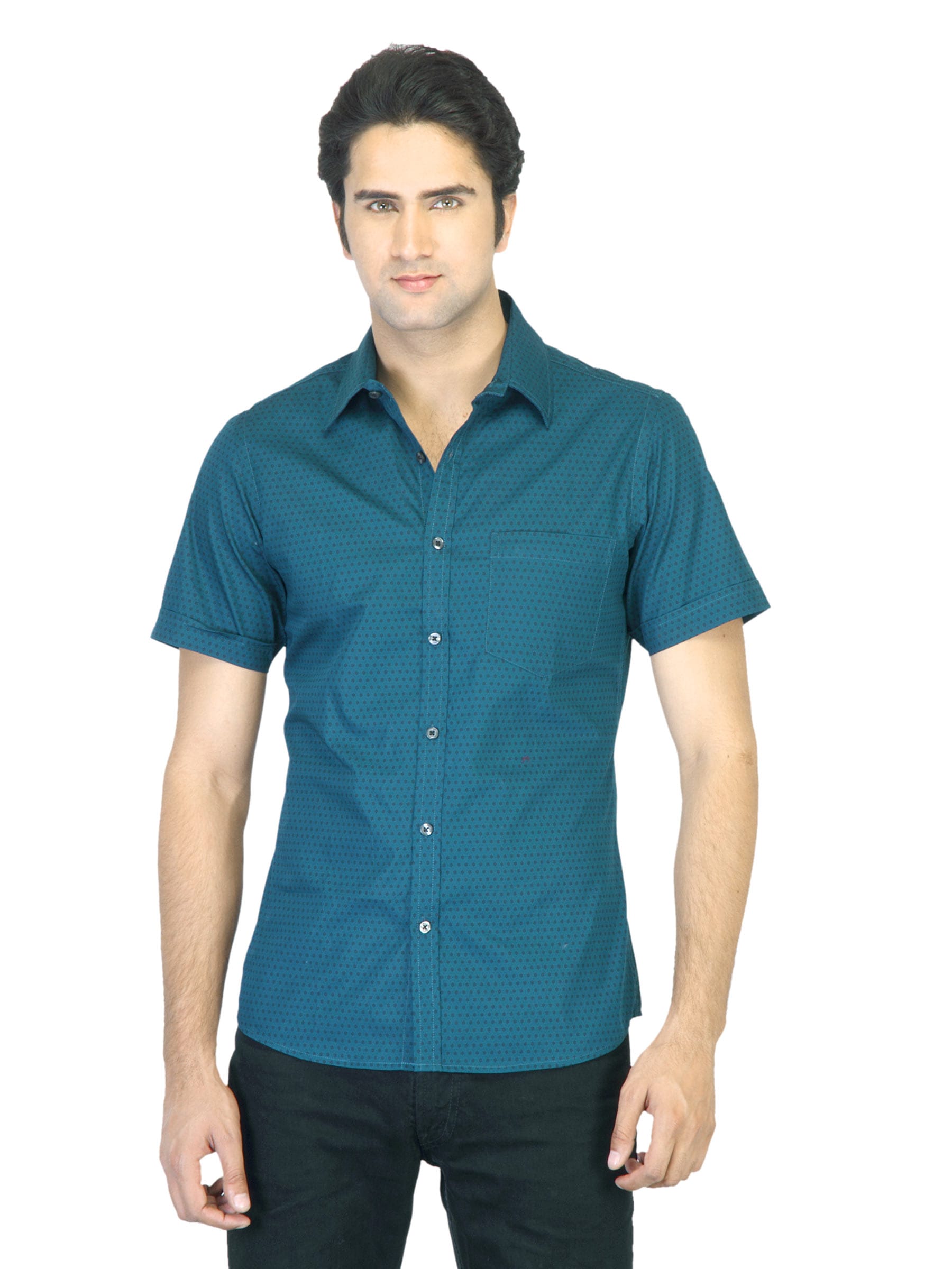 Indigo Nation Men Teal Shirt