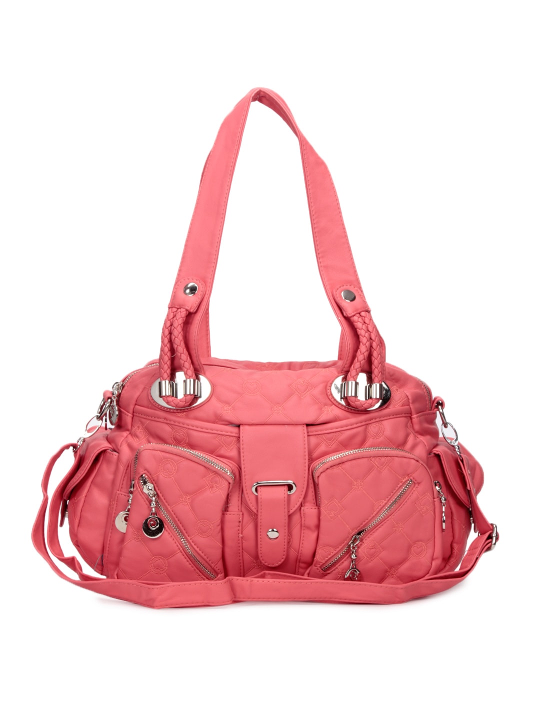 Kiara Women Leatherette Peach Handbag
