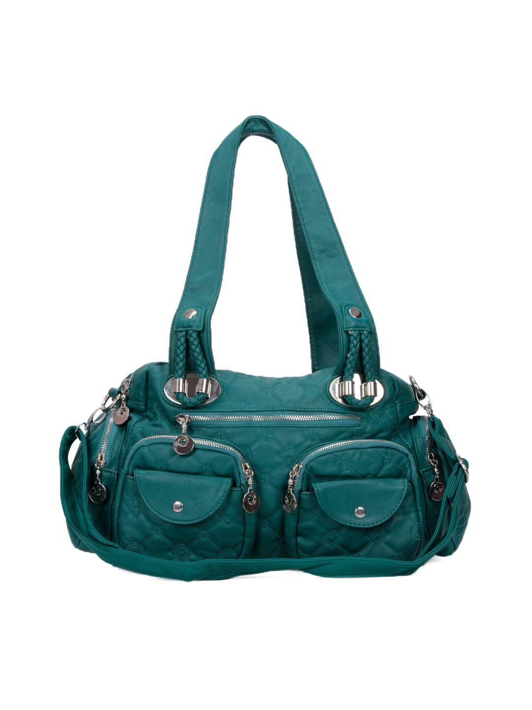 Kiara Women Leatherette Teal Handbag