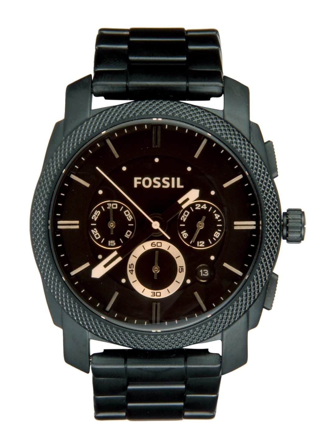 Fossil Men Quartz Black Dial Chronograph Watch FS4682
