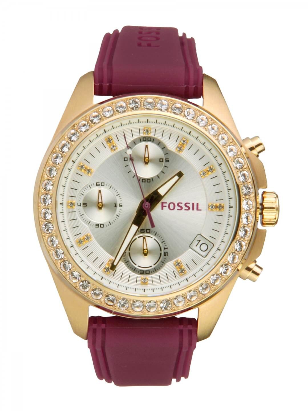 Fossil Women White Dial Chronograph Watch ES2964