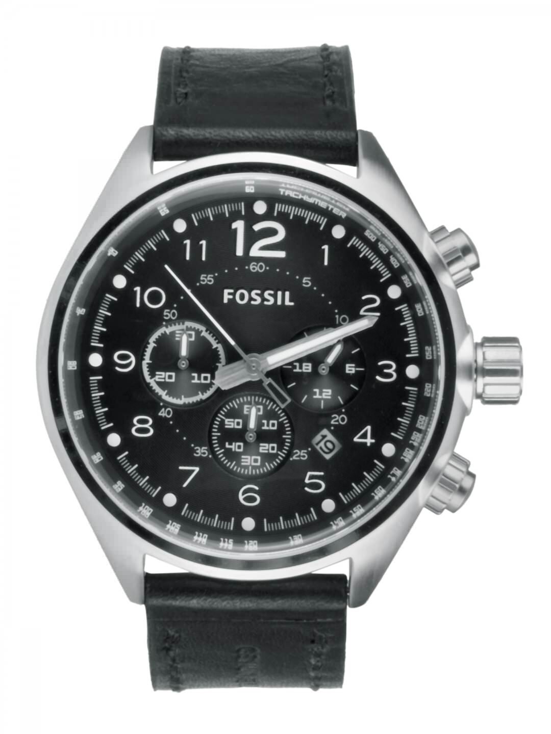 Fossil Men Black Dial Chronograph Watch CH2801