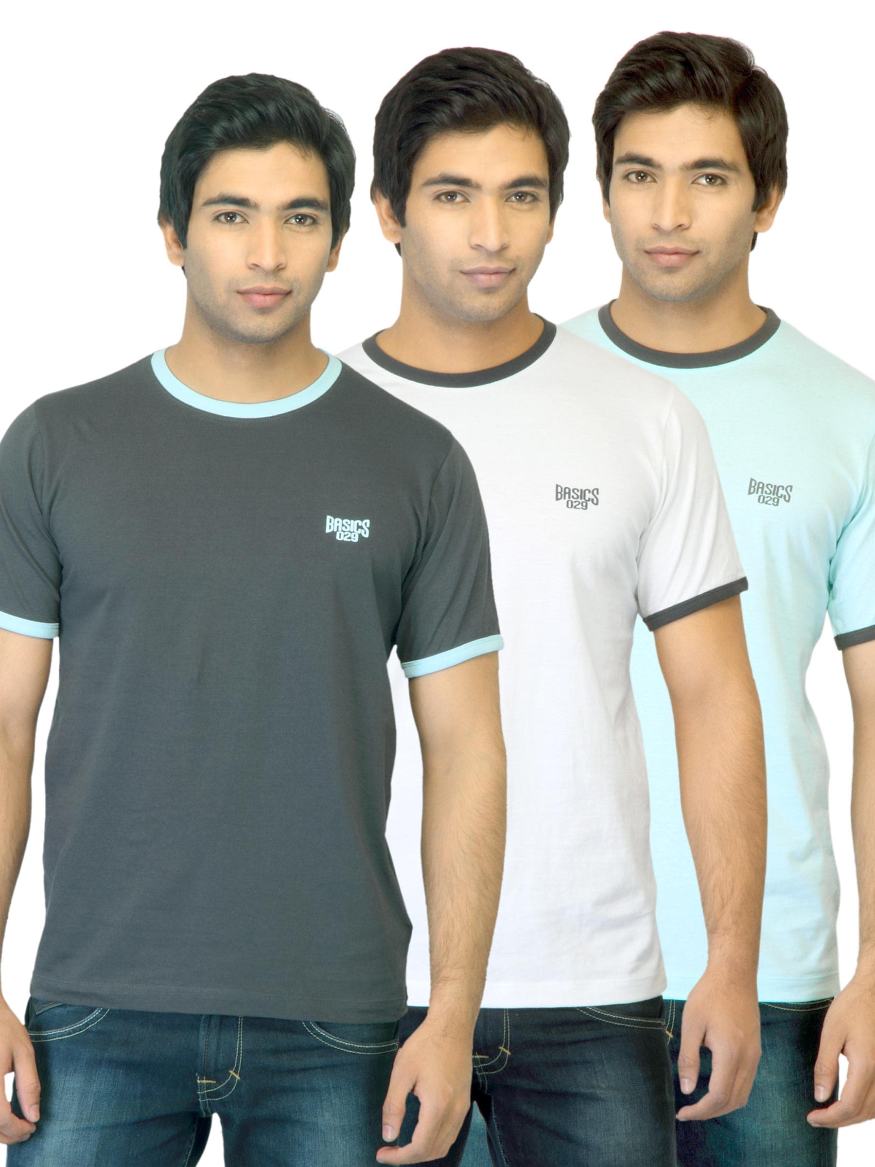 Basics Men Pack of 3 T-shirts