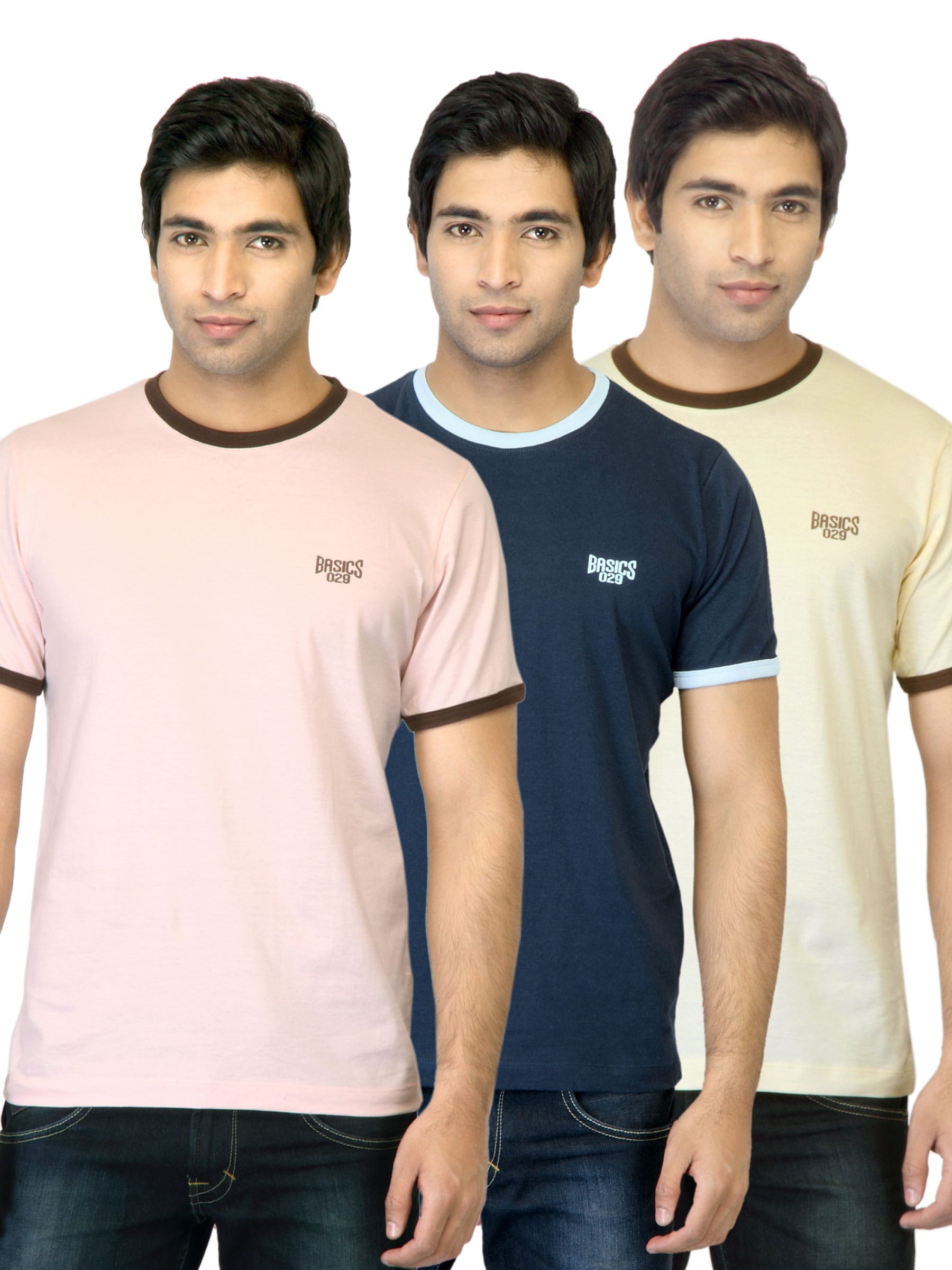 Basics Men Pack of 3 T-shirt