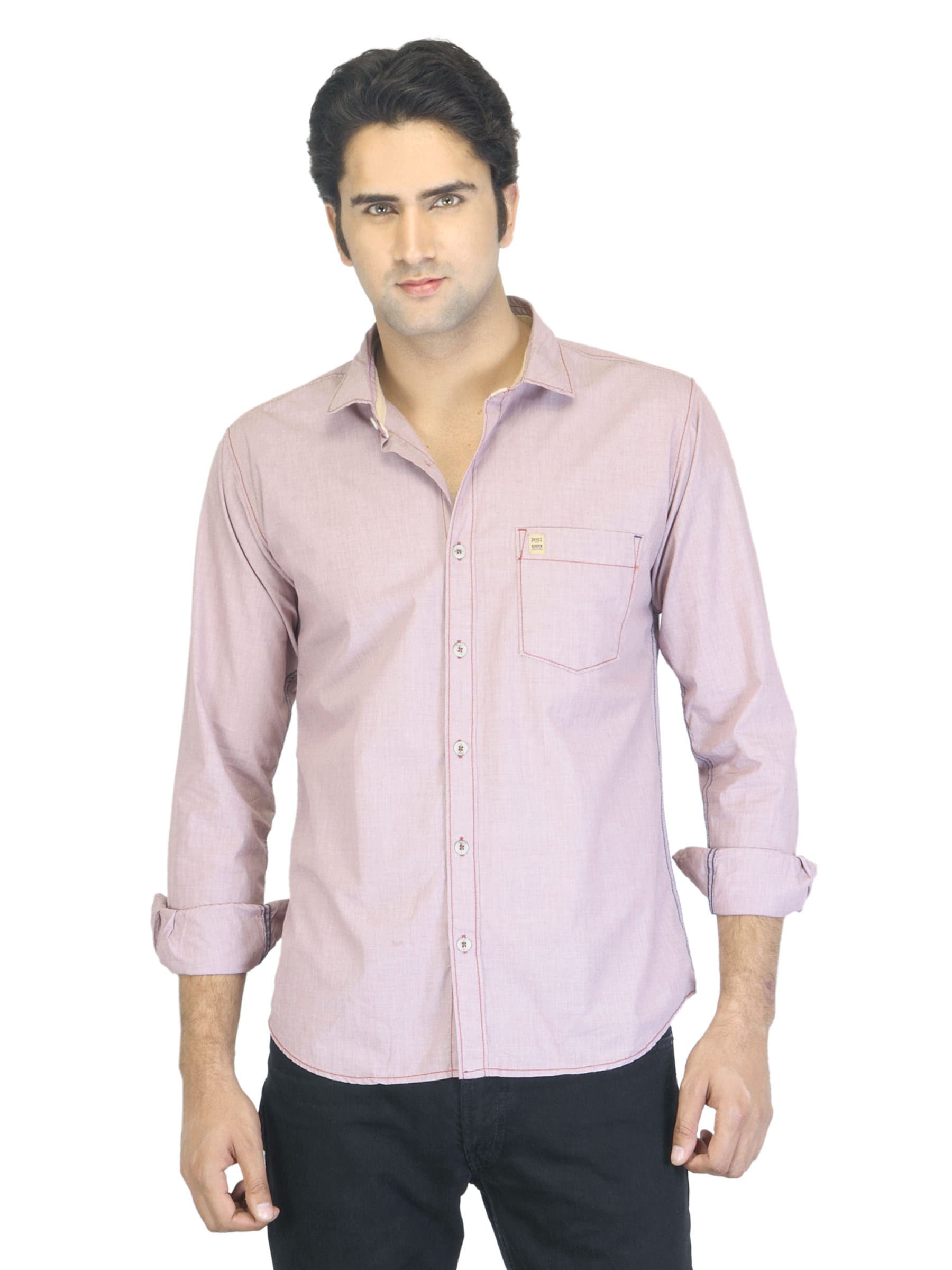 Basics Men Purple Shirt