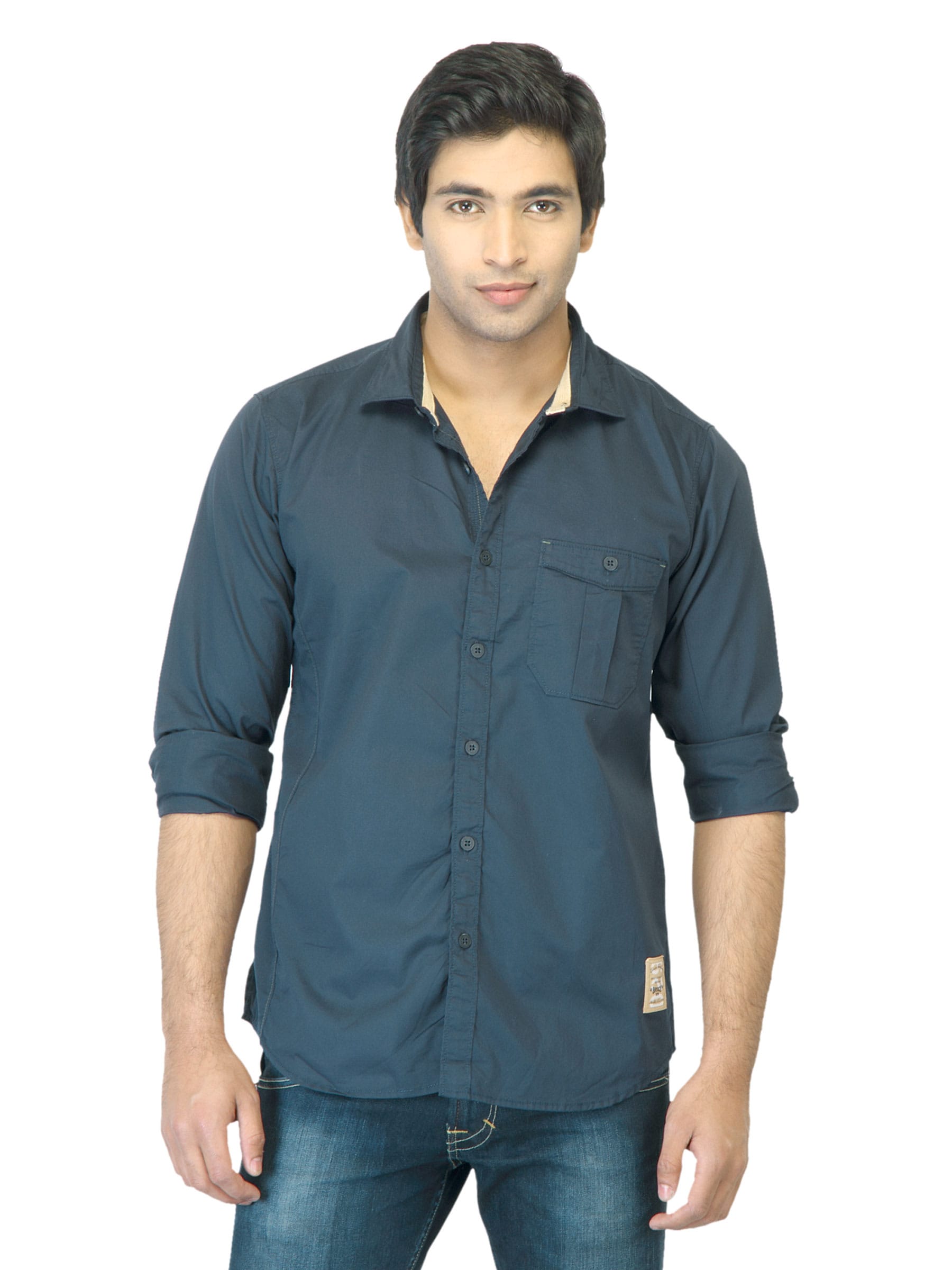 Basics Men Navy Shirt