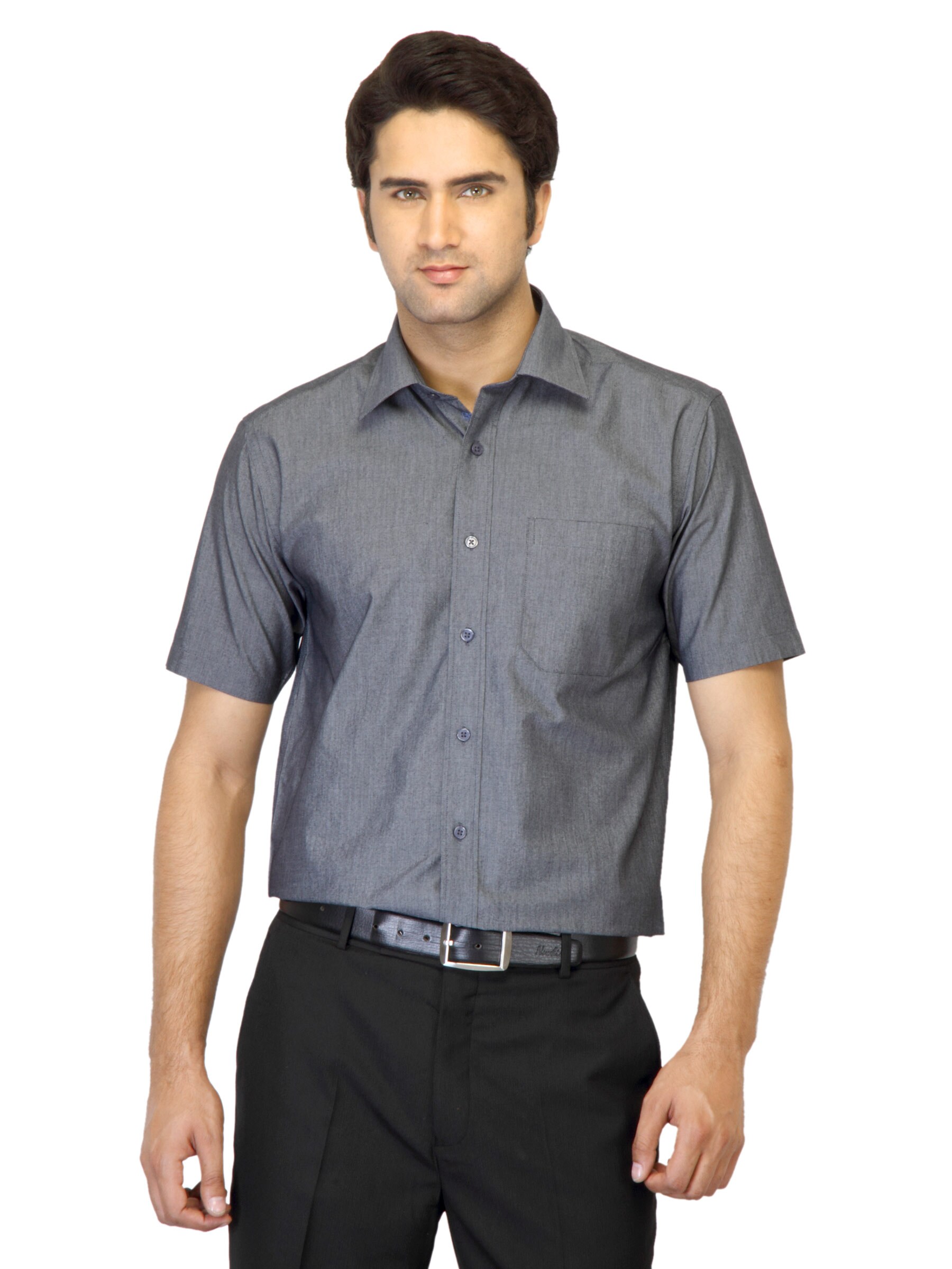 John Miller Men Grey Shirt