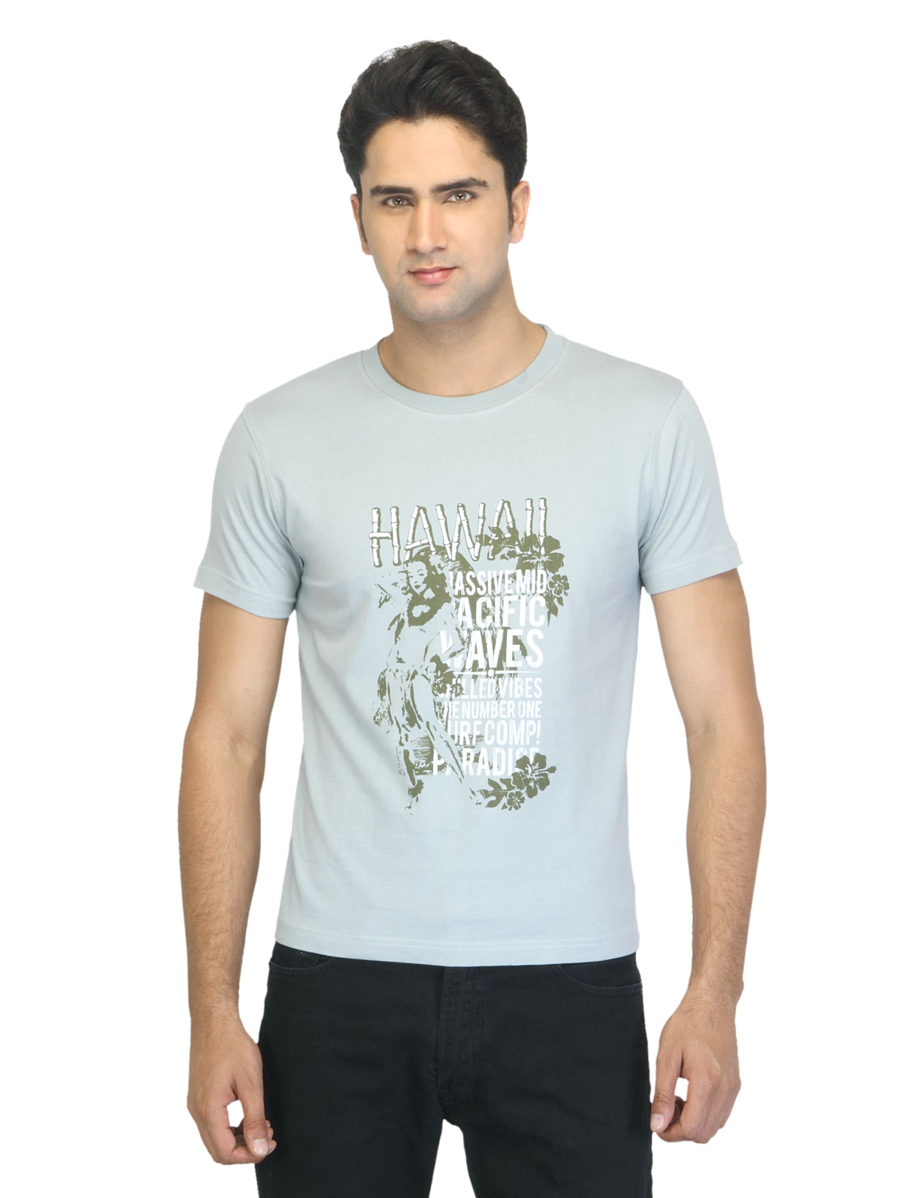 Myntra Men Hawai 2 Teal T-shirt