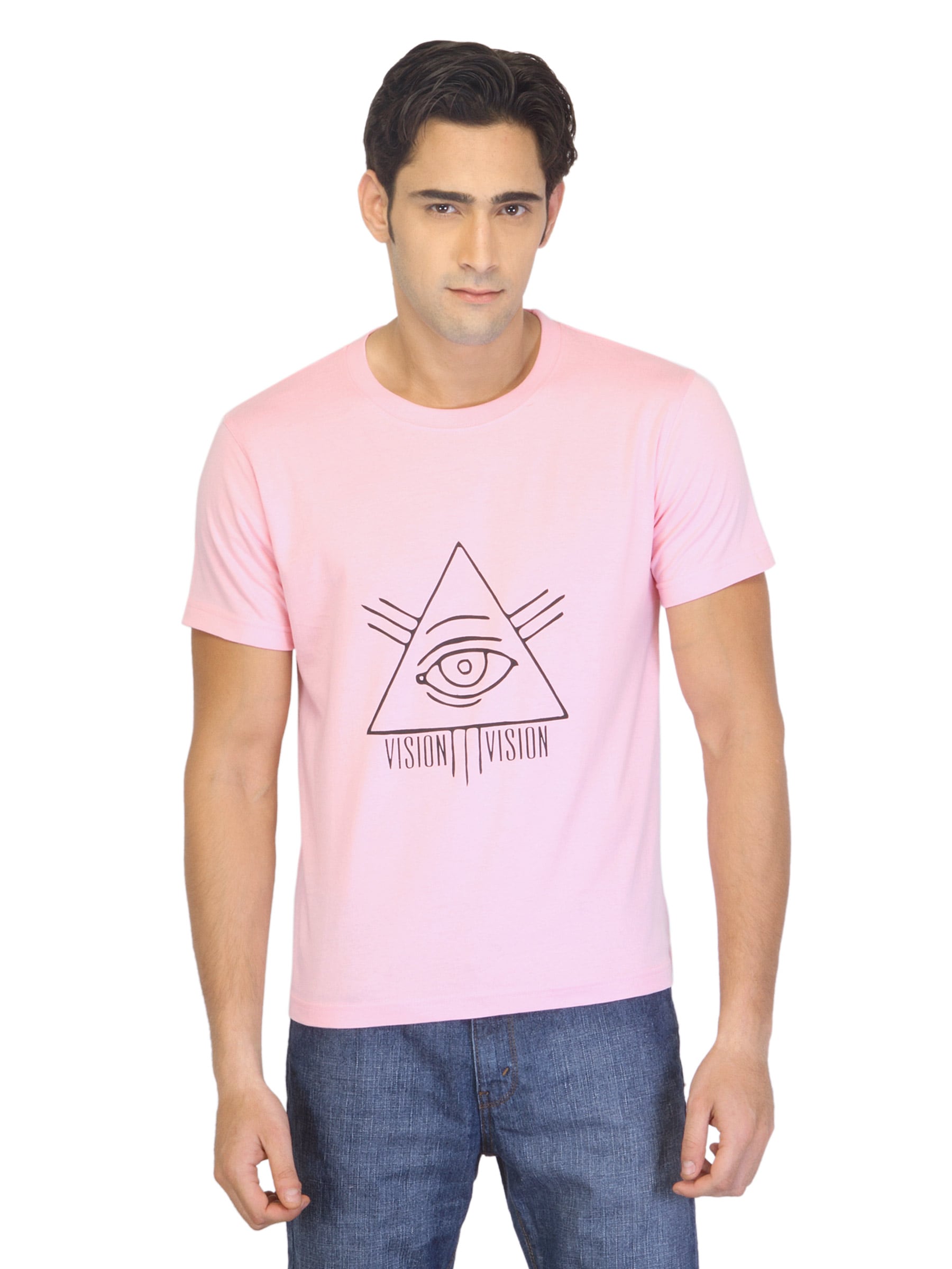 Myntra Men Vision Pink T-shirt