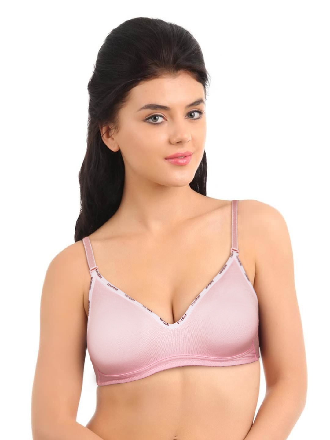 Lovable Cotton Essensuals Pink Bra