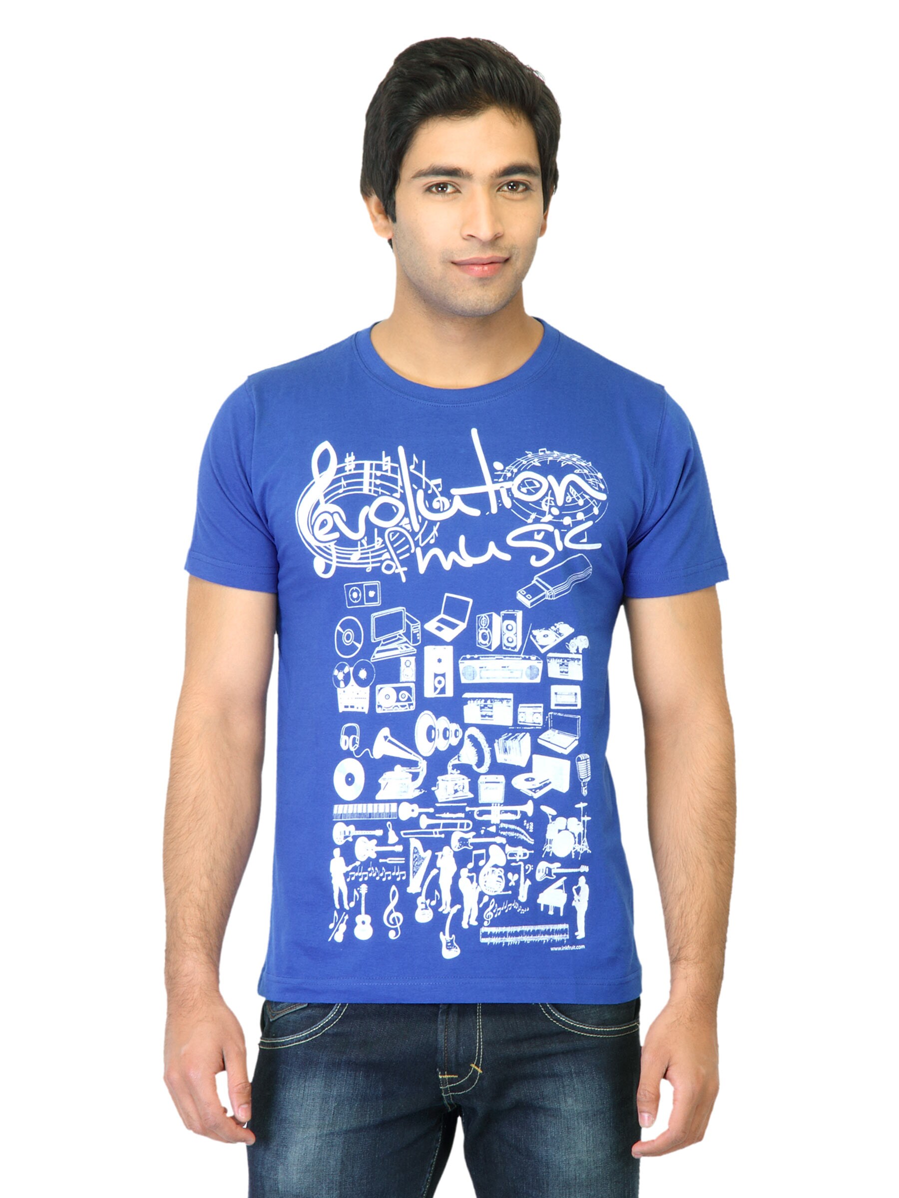 Inkfruit Men Music Evolution Blue T-shirt