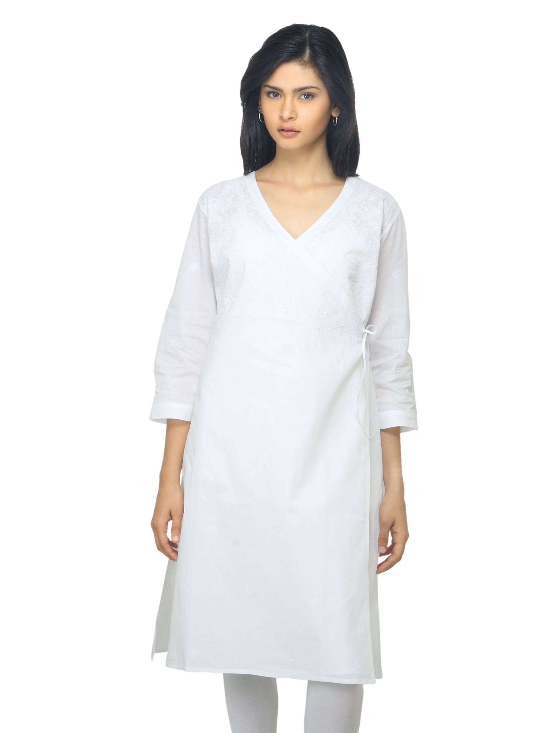 Fabindia Women White Chikankari Kurta