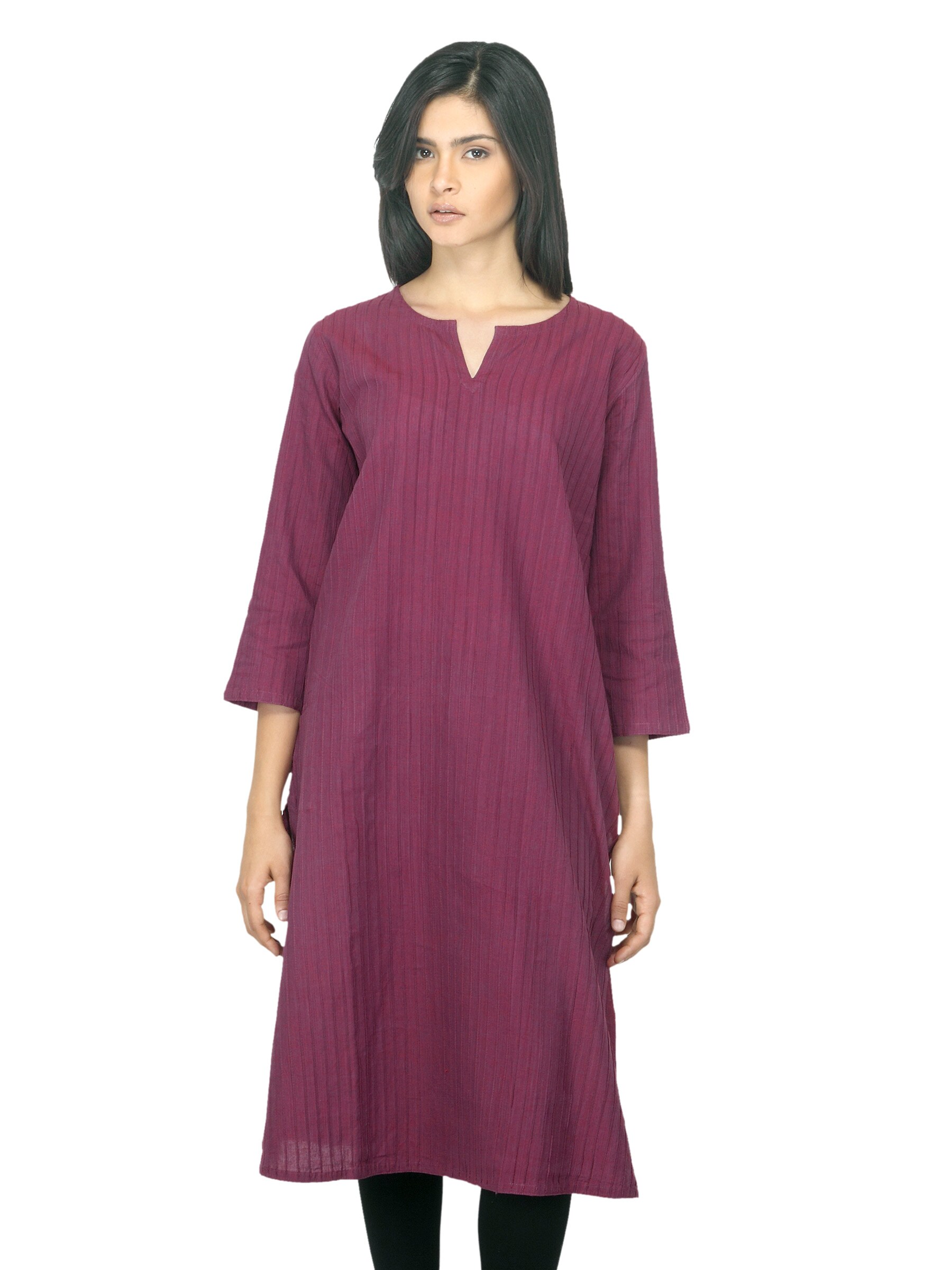 Fabindia Women Maroon Kurta