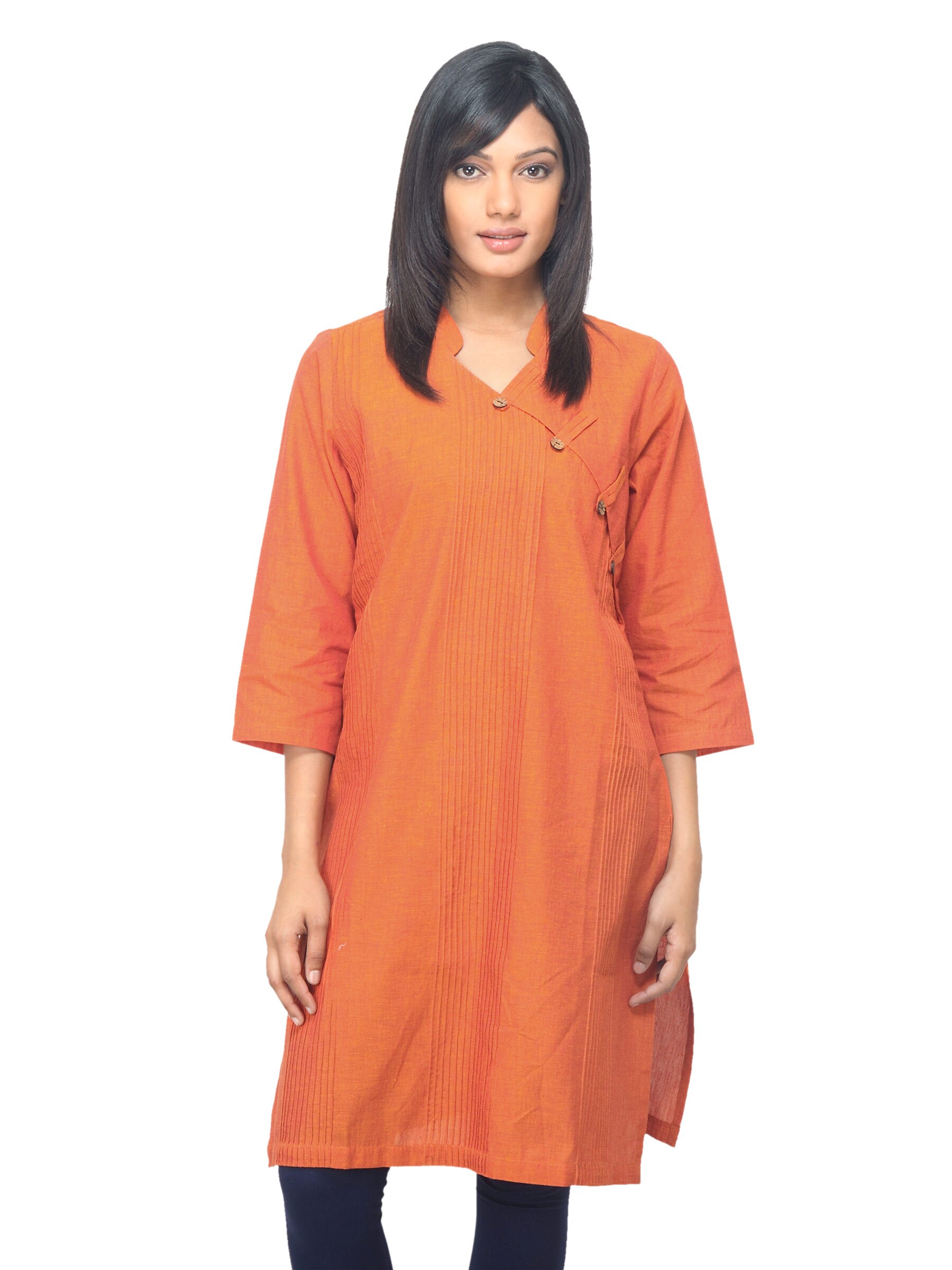 Fabindia Women Orange Kurta