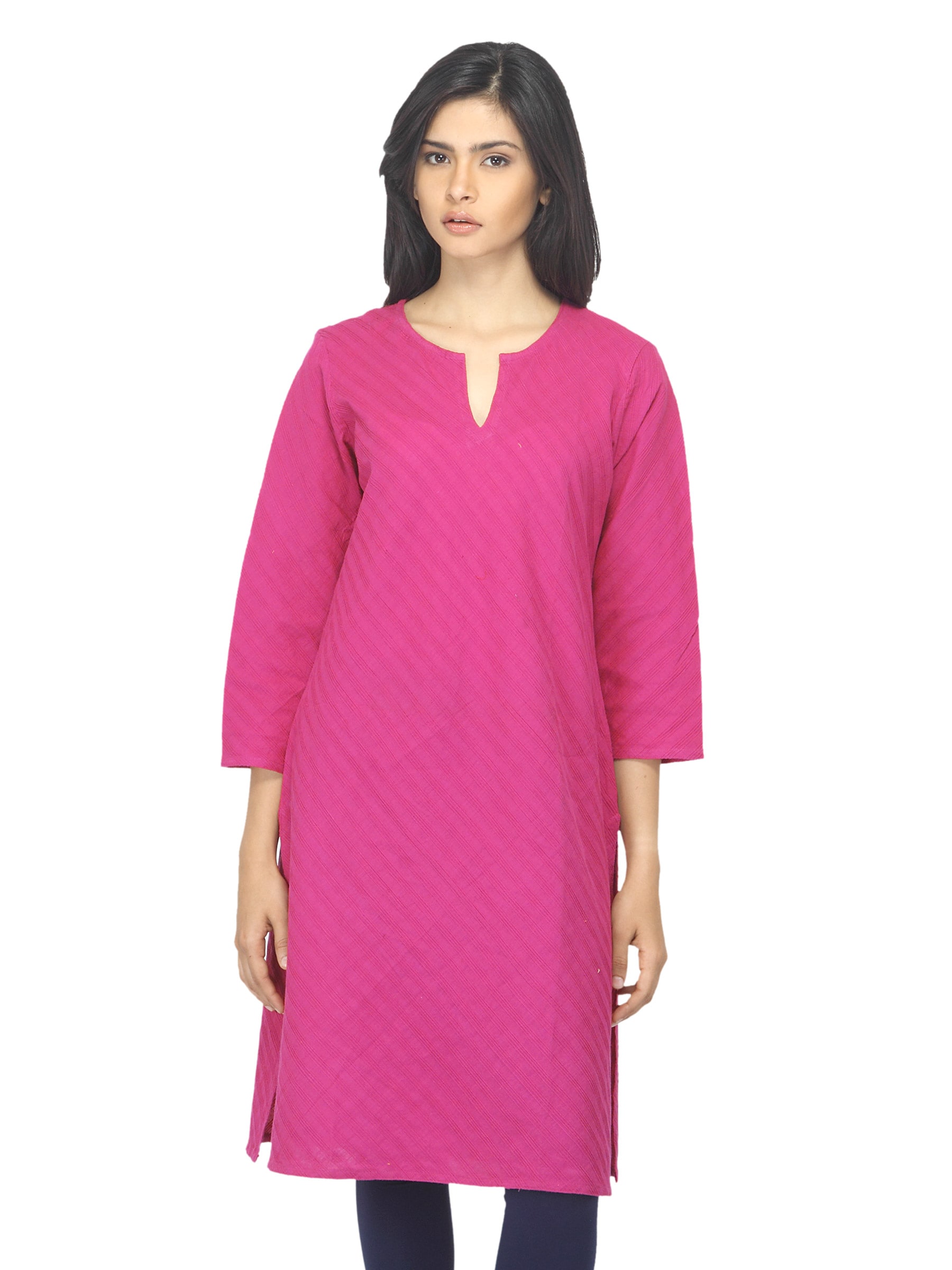 Fabindia Women Magenta Kurta