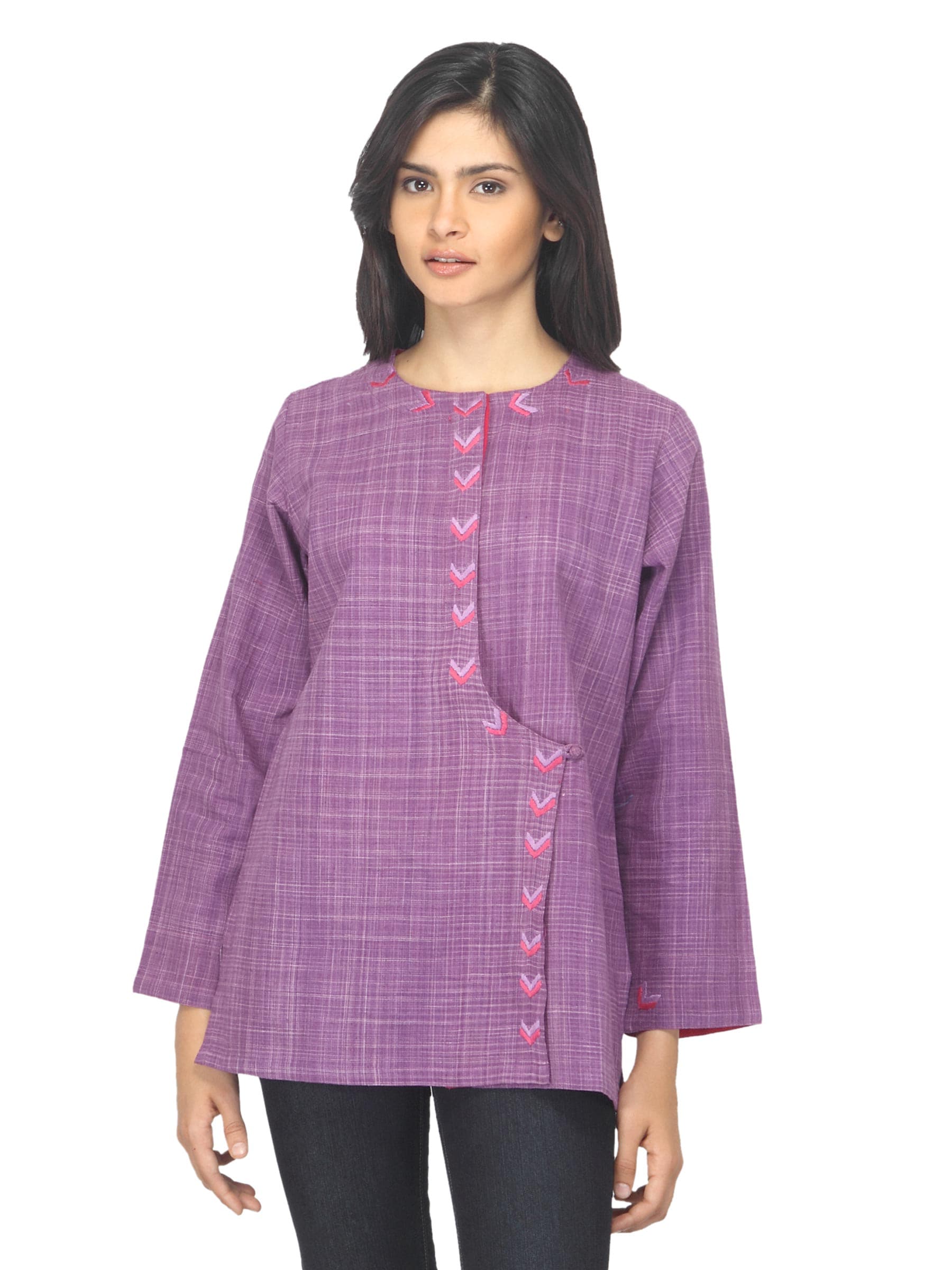 Fabindia Women Purple Kurti