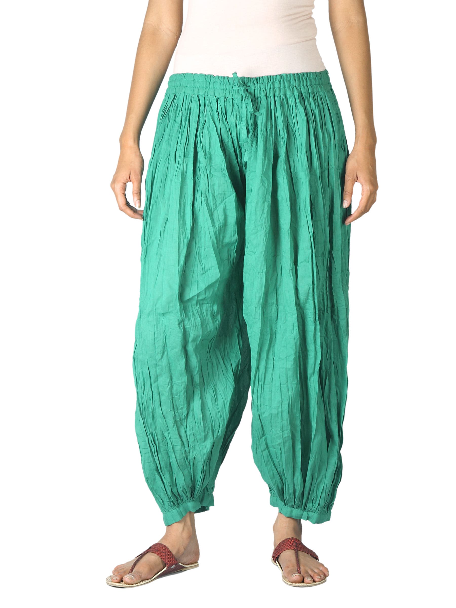 Fabindia Women Green Harem Pants