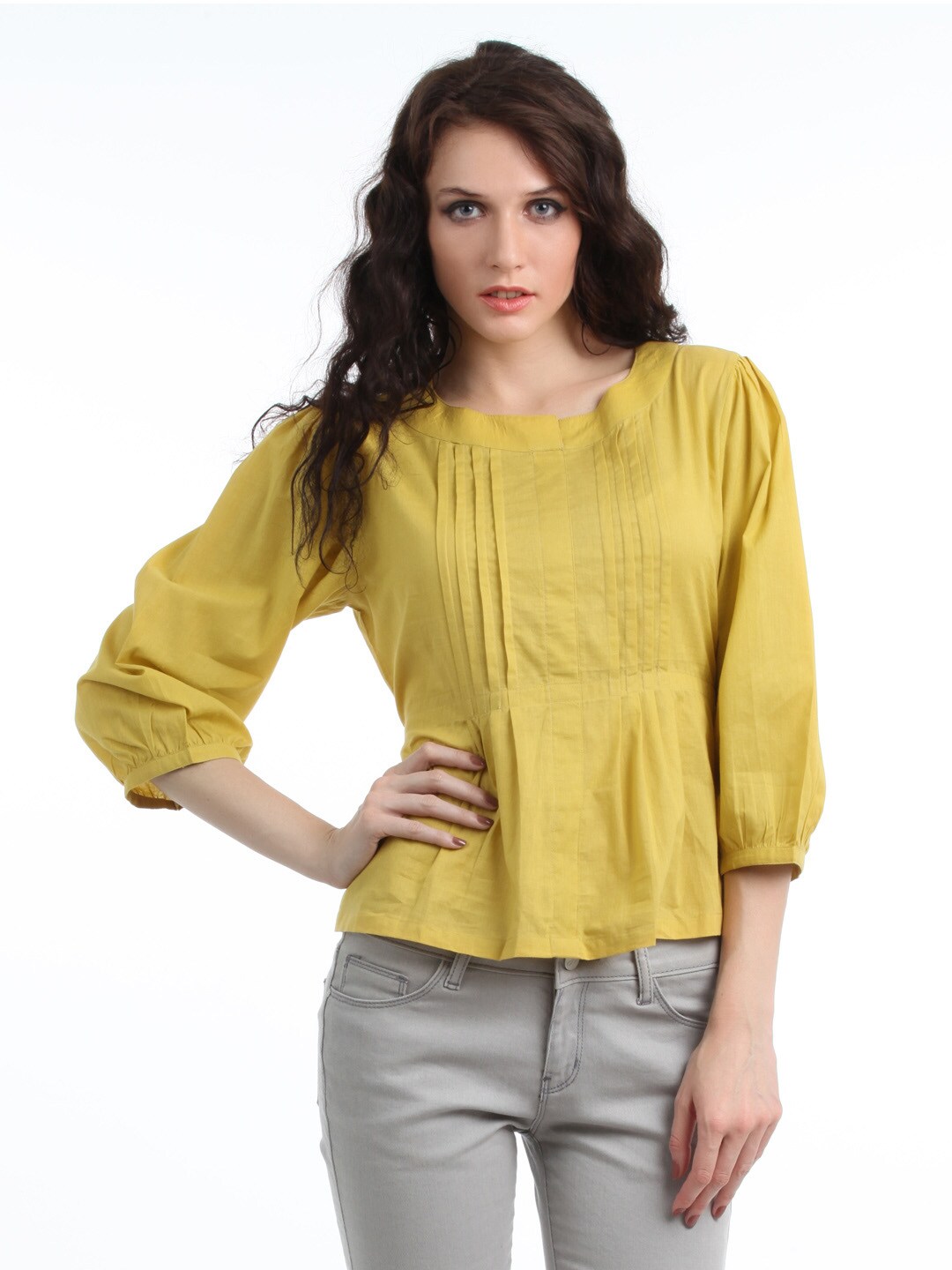 Fabindia Women Yellow Top