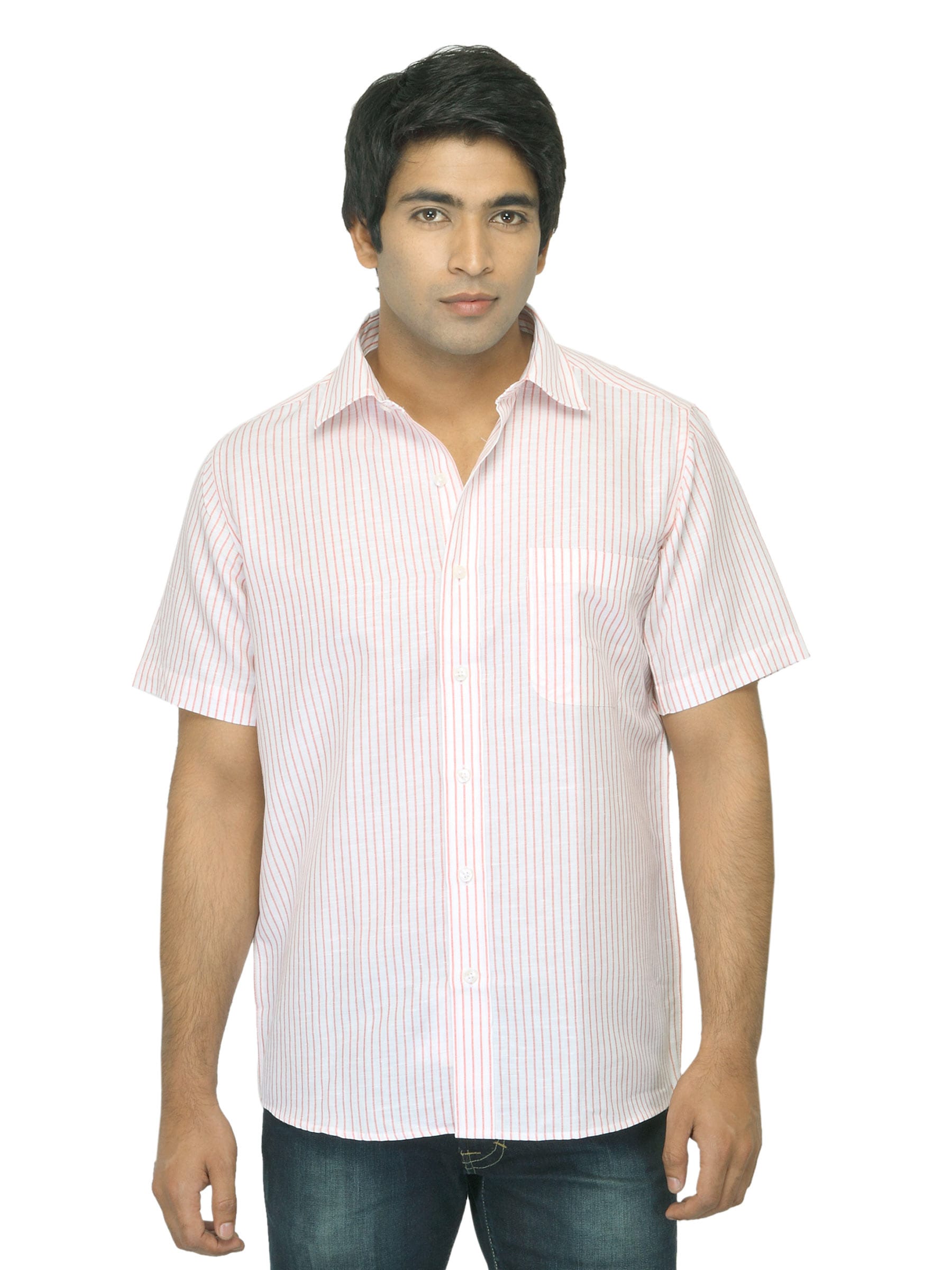 Arrow Men White Striped Shirt