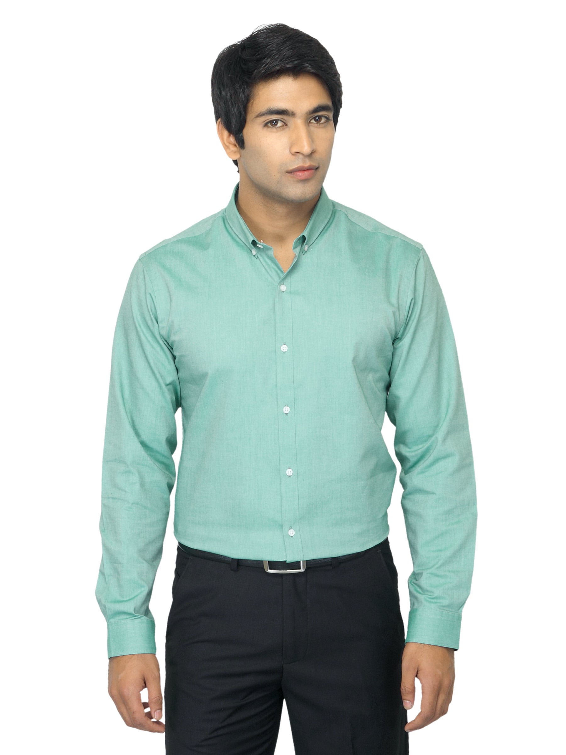 Arrow New York Men Green Slim Fit Shirt