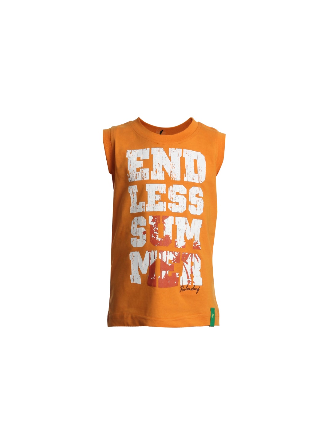 Gini and Jony Boys Printed Orange T-shirt