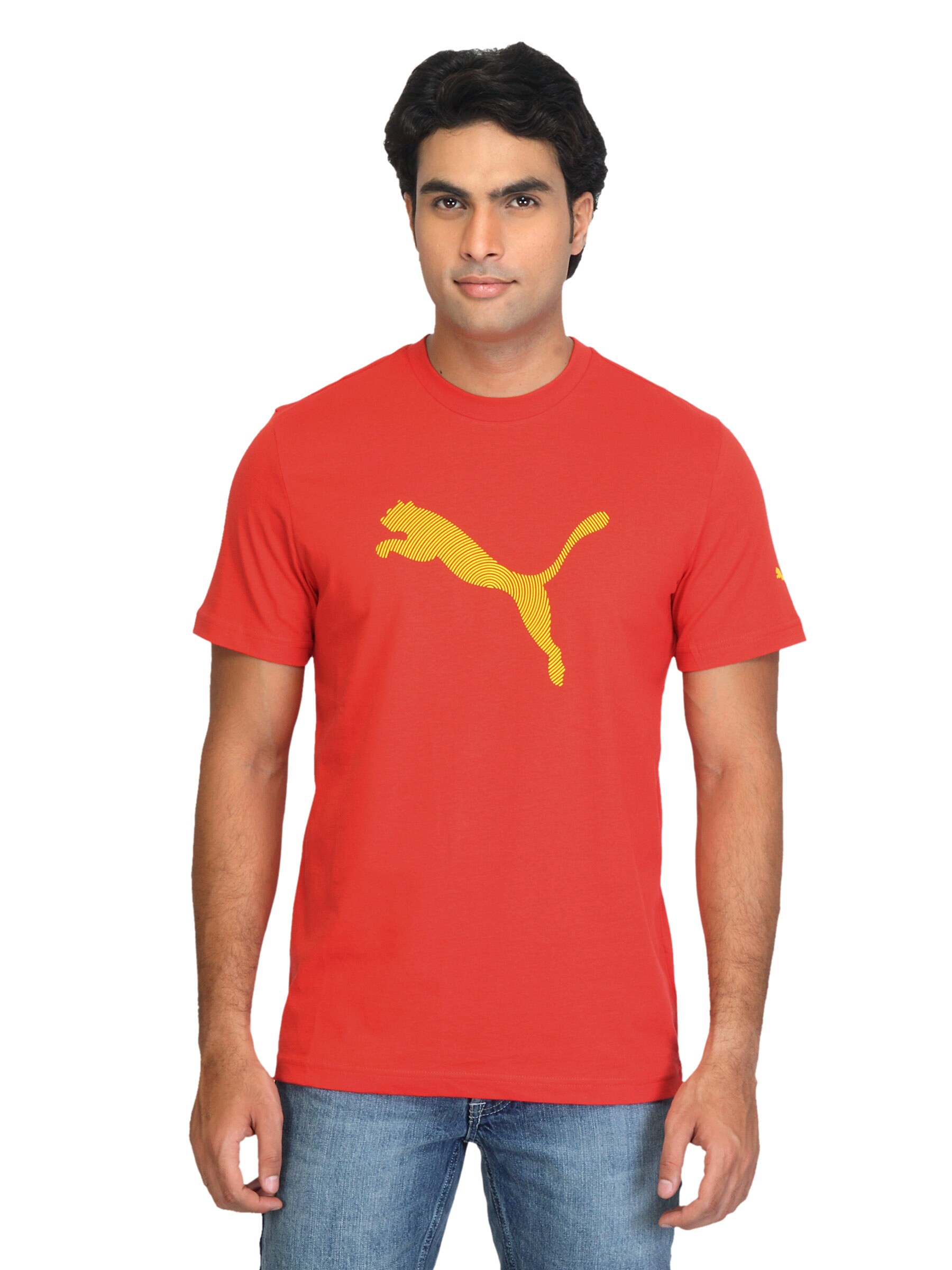 Puma Men Dizzy Graphic Red T-shirt