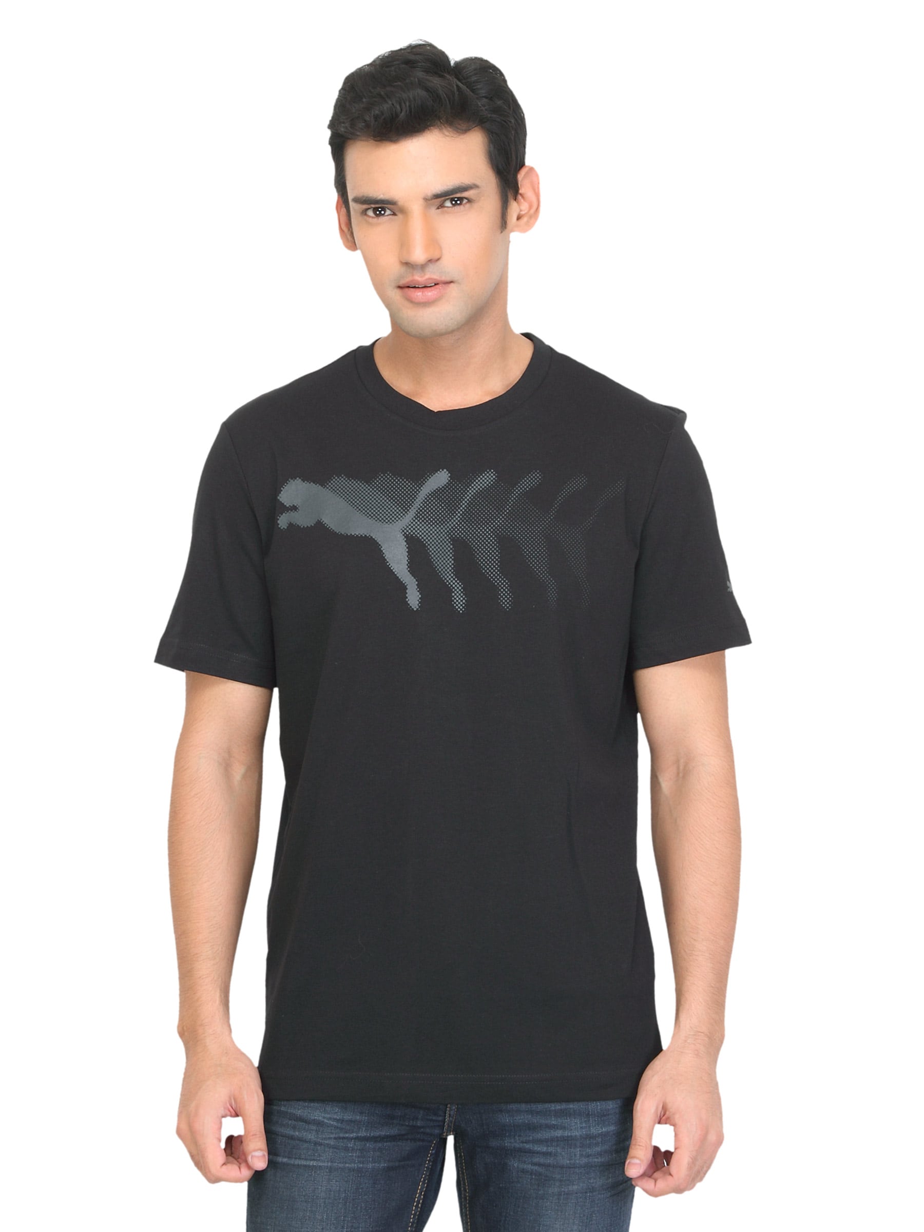 Puma Men Semi Graphic Black T-shirt