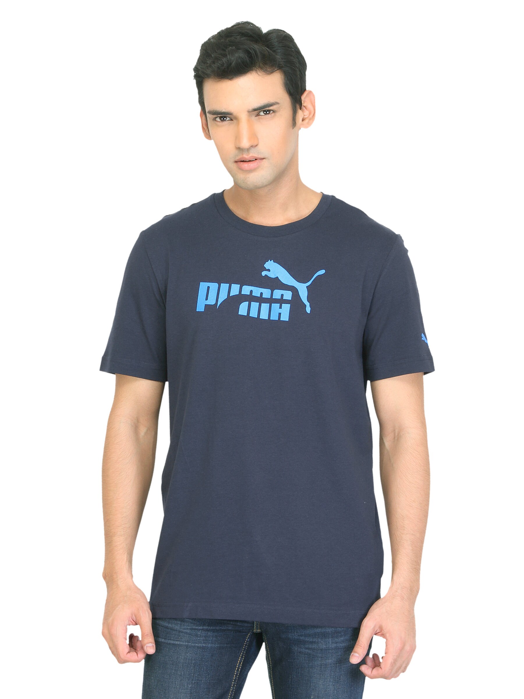 Puma Men Munchen Navy Blue T-shirt