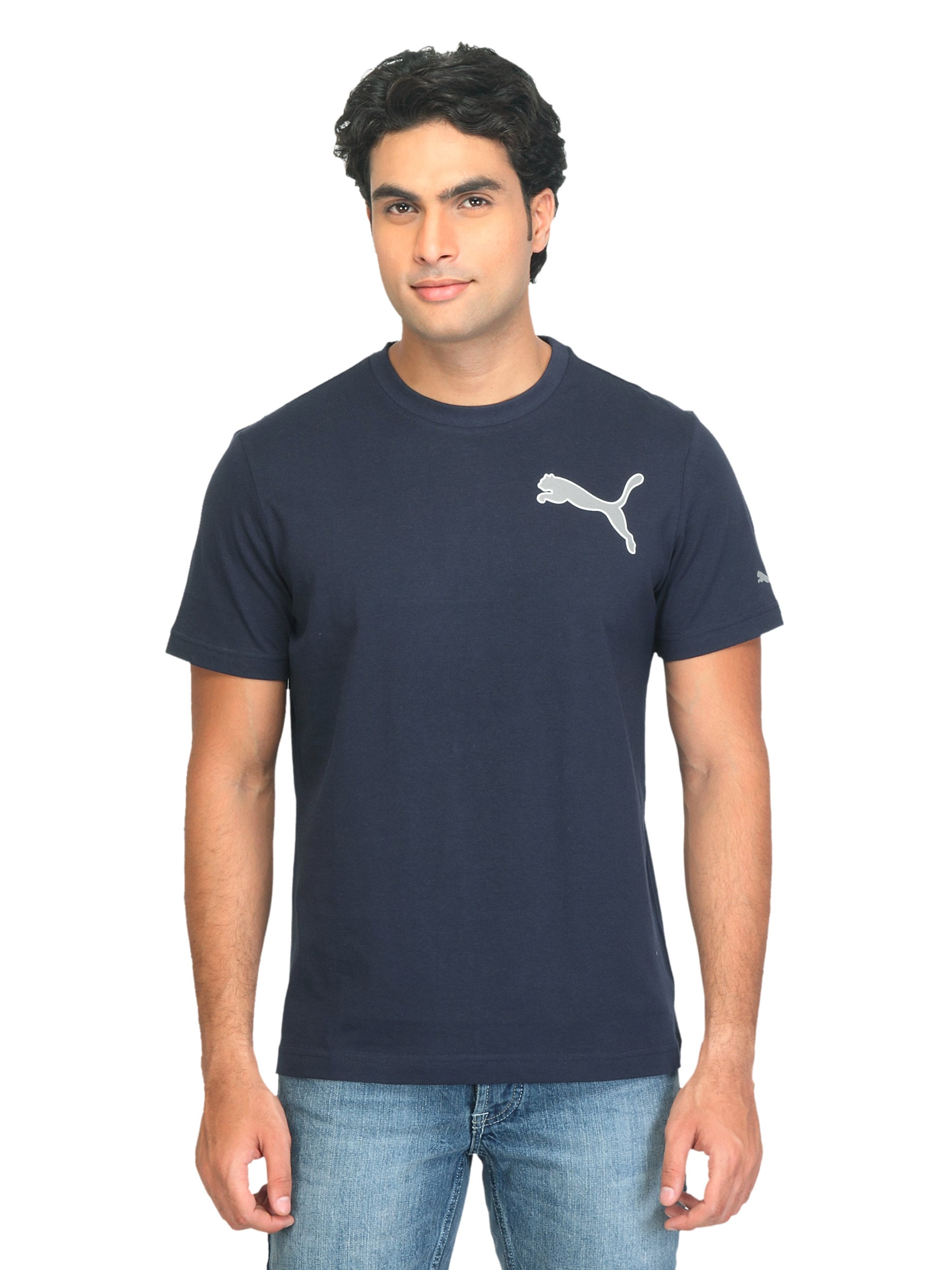 Puma Men Navy Blue T-shirt