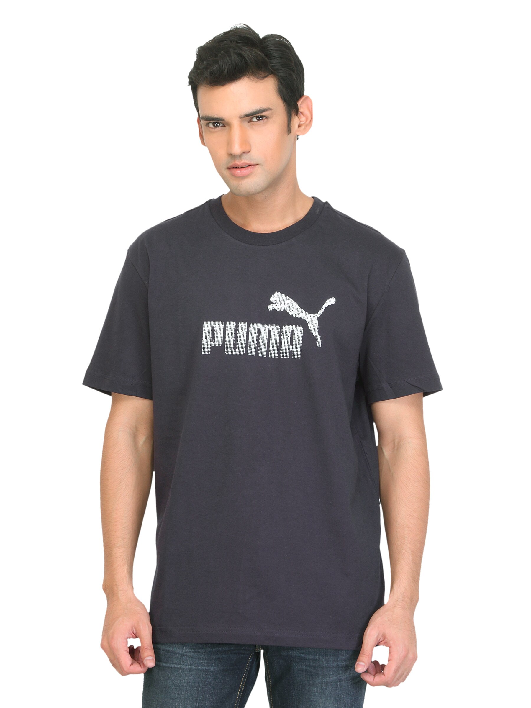 Puma Men Bonn Graphic Navy Blue T-shirt