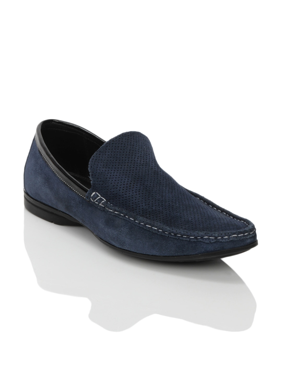 Franco Leone Men Slip On Navy Blue Shoes