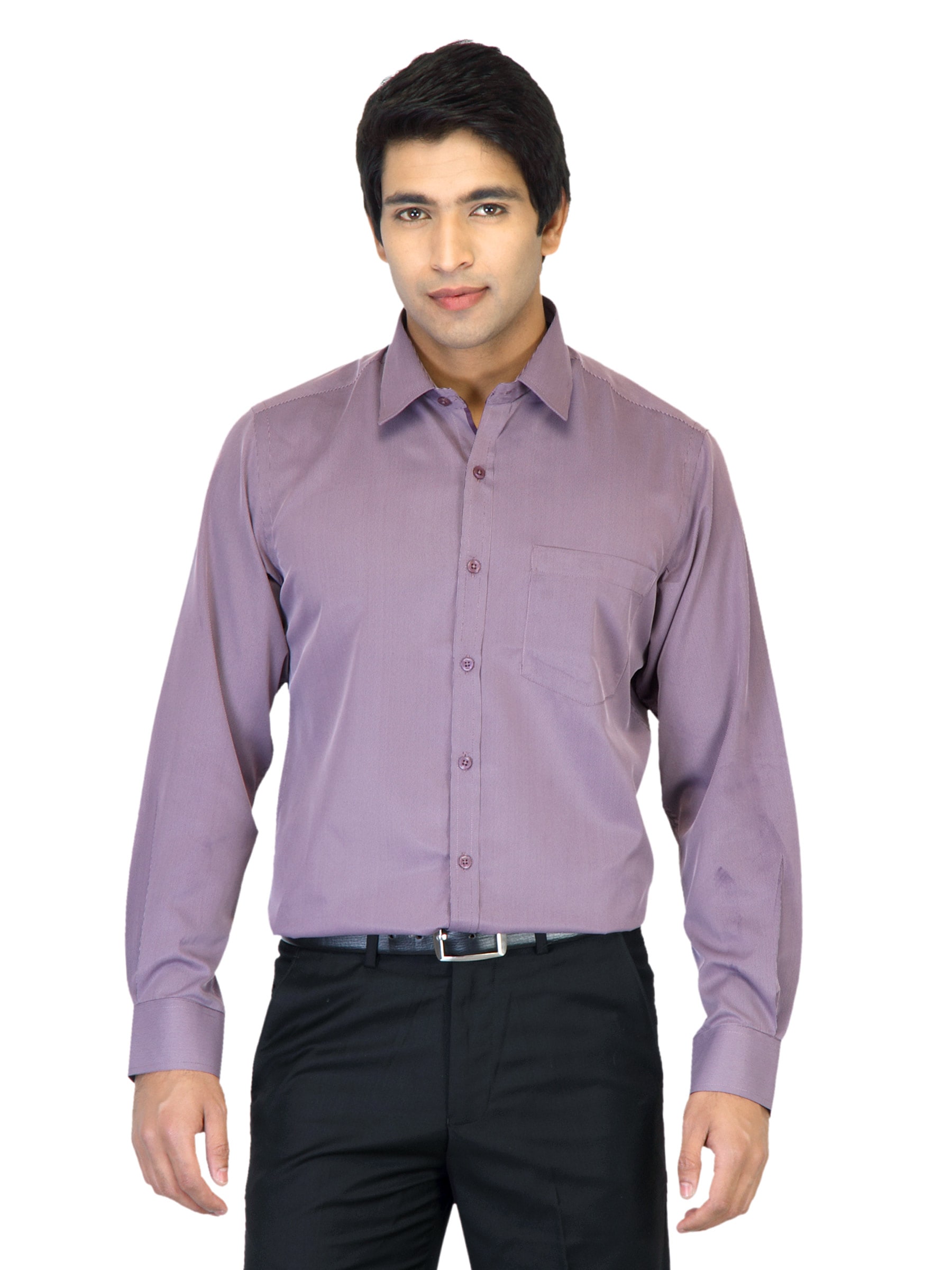 Indigo Nation Men Striped Purple Shirt