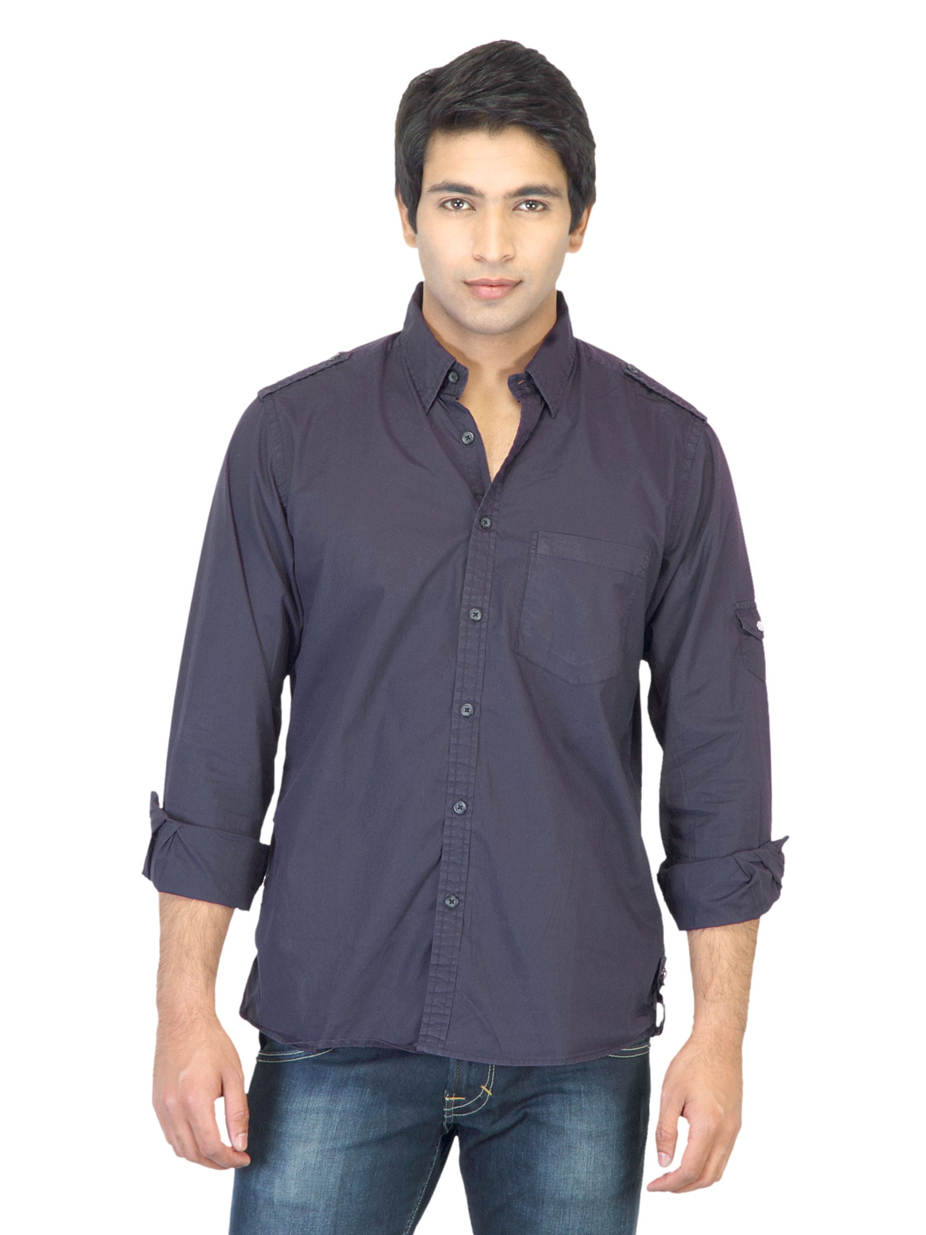 Indigo Nation Men Purple Shirt