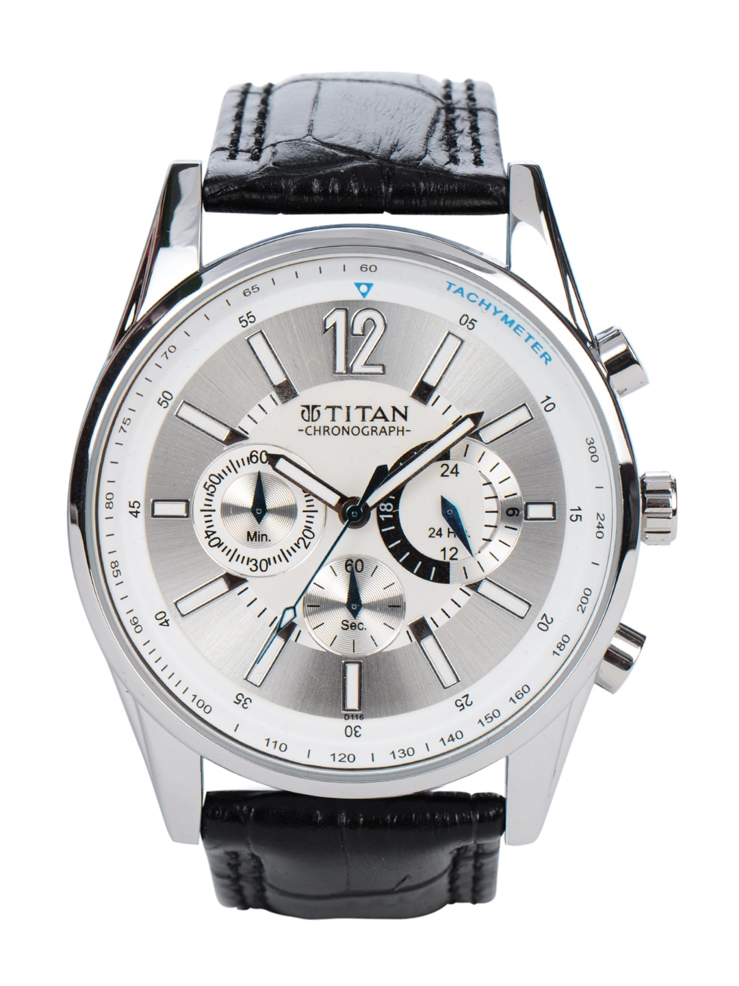 Titan Men Chronograph Silver-Toned Dial Watch NA9322SL02