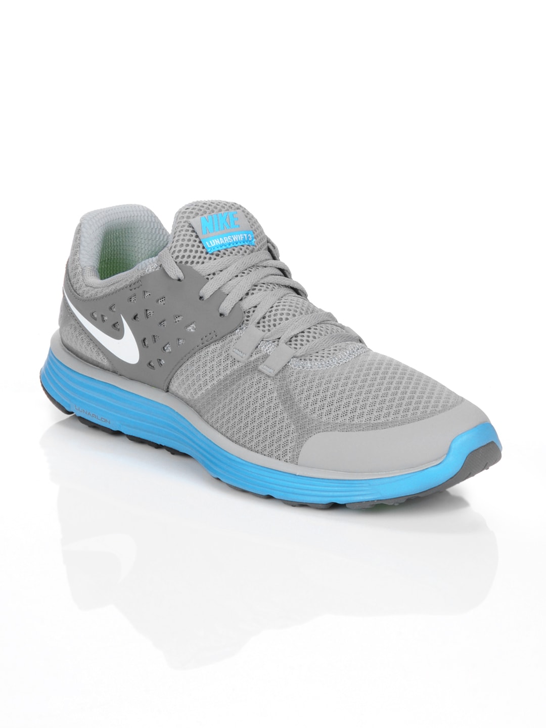 Nike Men Lunarswift +3 Grey Sports Shoes